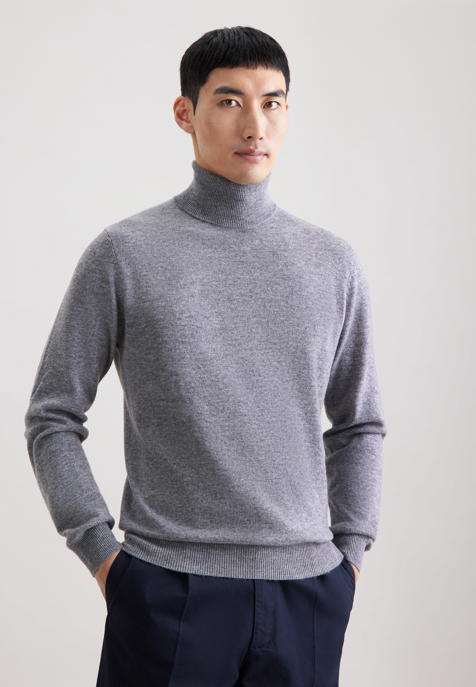 seidensticker Strickpullover »Schwarze Rose« 1/1 Rollkragen Uni