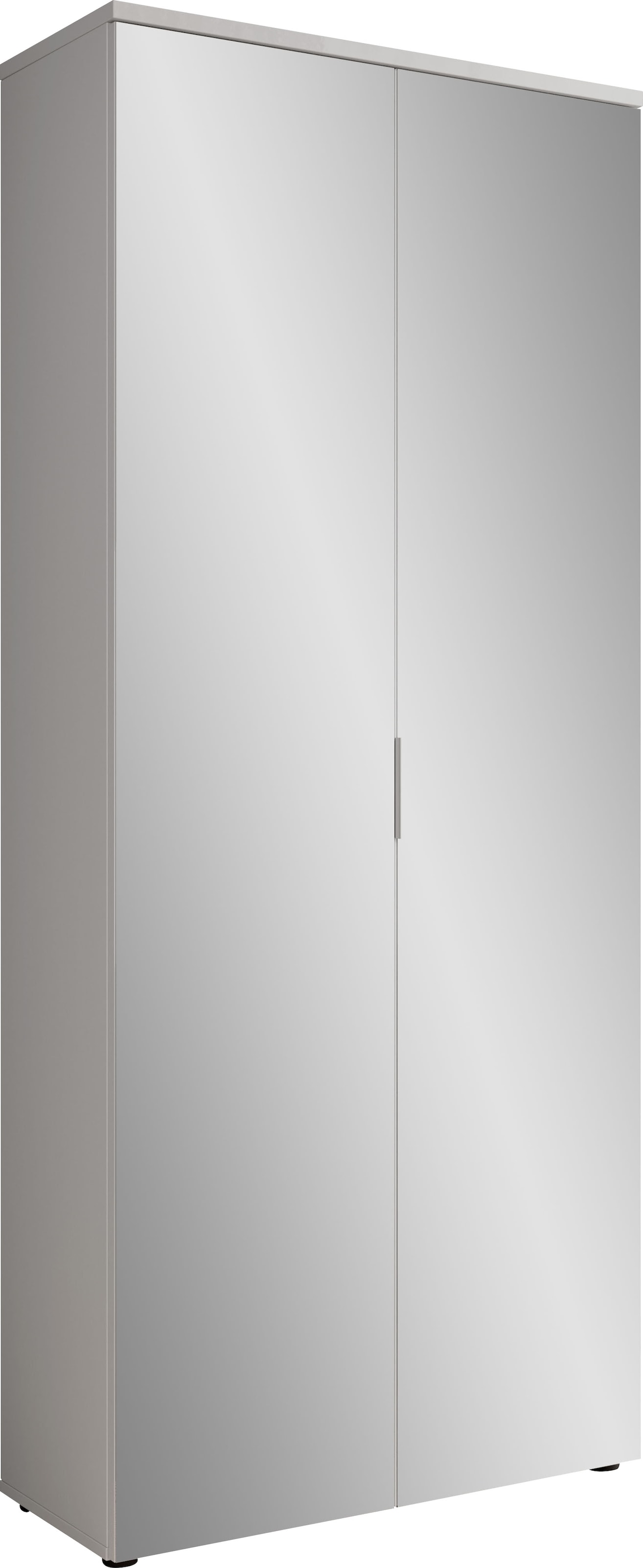 HBZ Armoire à chaussures »Lincoln mit Spiegel, BxHxT 80x190x35 cm« 1 cuis tlg. Schuhschrank mit 2 Spiegeltüren, 9 Einlegeböden, 2 feste Böden