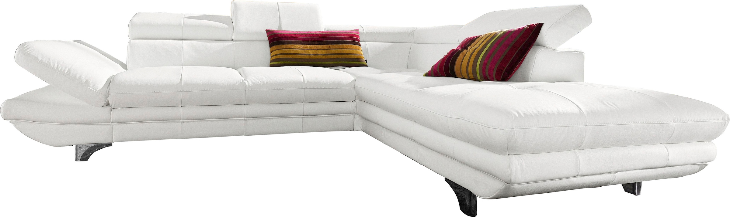 COTTA Polstergarnitur »Enterprise L-Form« Set,  Set bestehend aus: Ecksofa mit Arm- & Kopfteilverstellung & Hocker