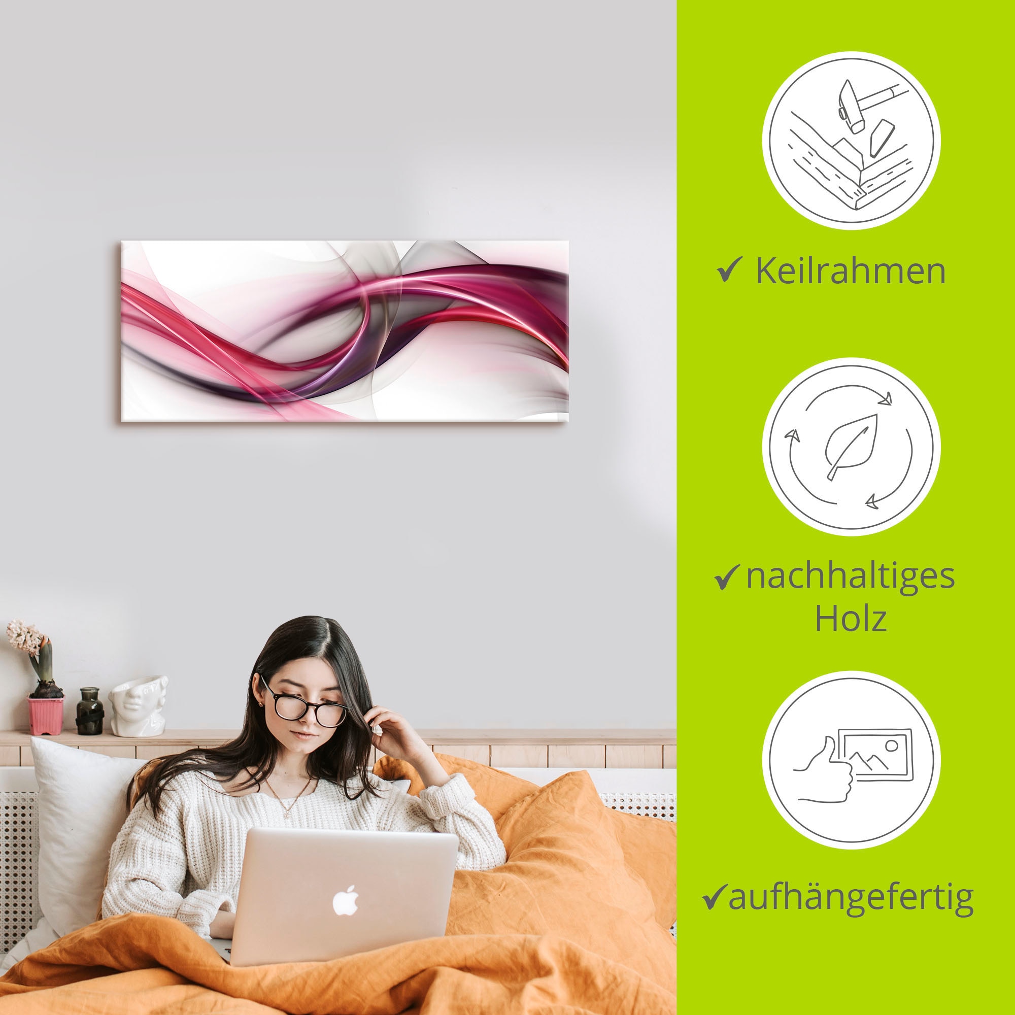 Artland Wandbild »Ideen« Muster 1 Stk. tlg. als Alubild, Leinwandbild in verschied. Grössen