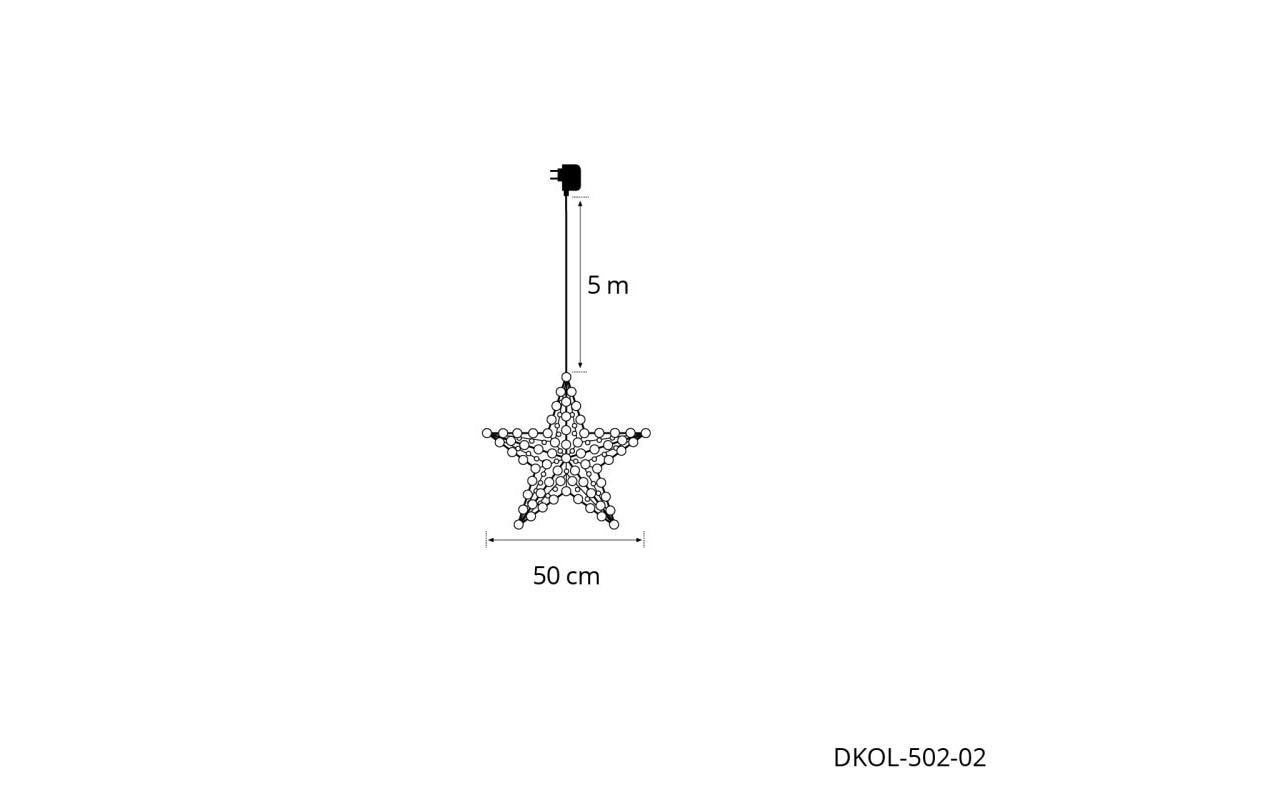 STT LED Dekofigur »hanging star, 50« Warmweiss