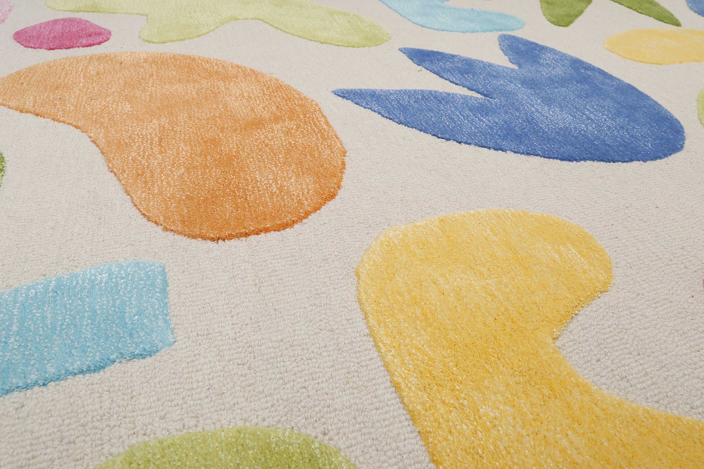 SMART KIDS Kinderteppich »Kimi« rechteckig 1,2 mm Höhe handgetuftet aus Naturfasern, bunt, abstraktes Design, Kinderzimmer