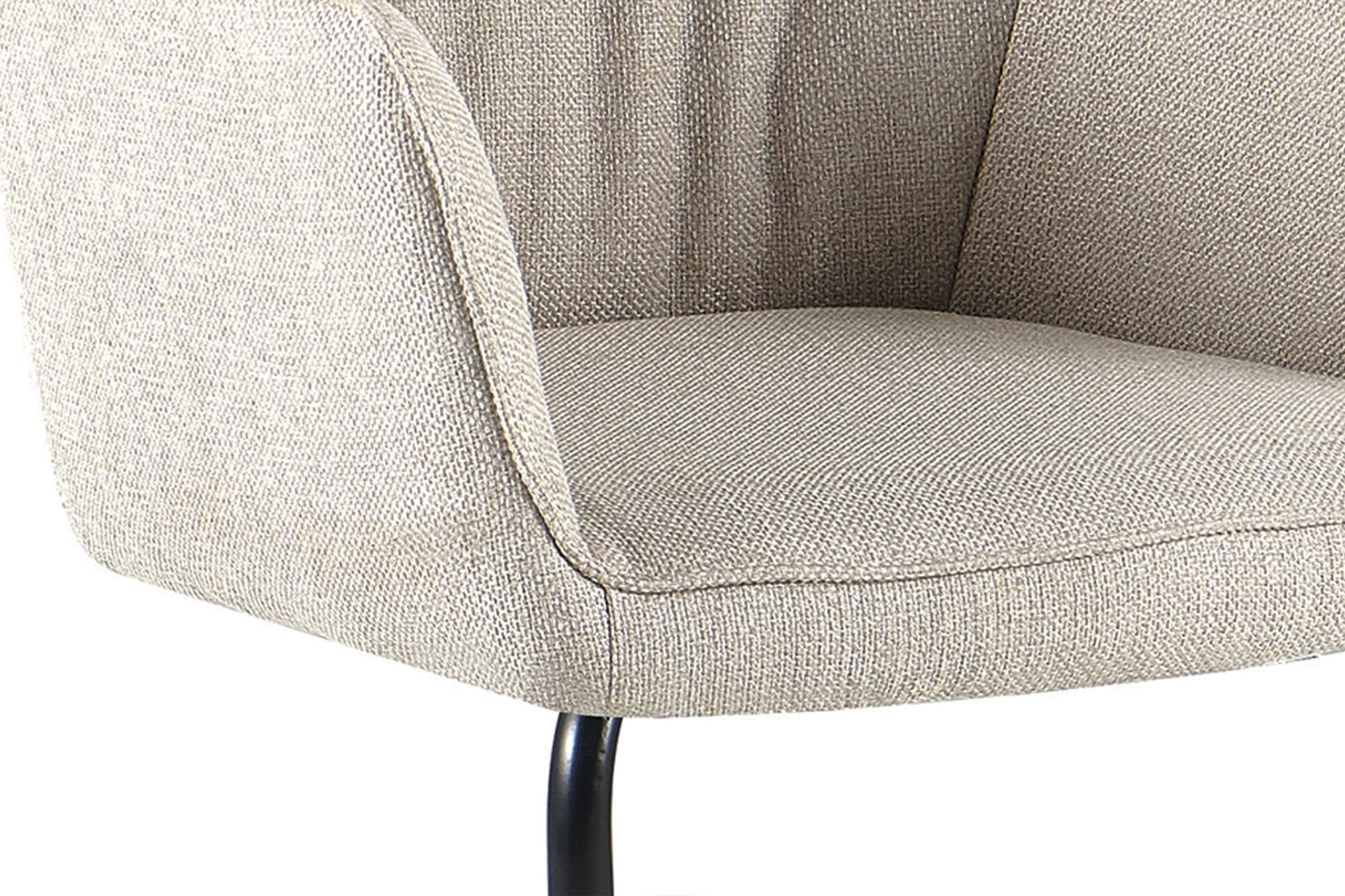 GOODproduct Chaise cantilever »Elba« (Set) 2 cuisgemütlicher Stuhl / Sessel, 180 Grad drehbar, Auto Return, Webstoff