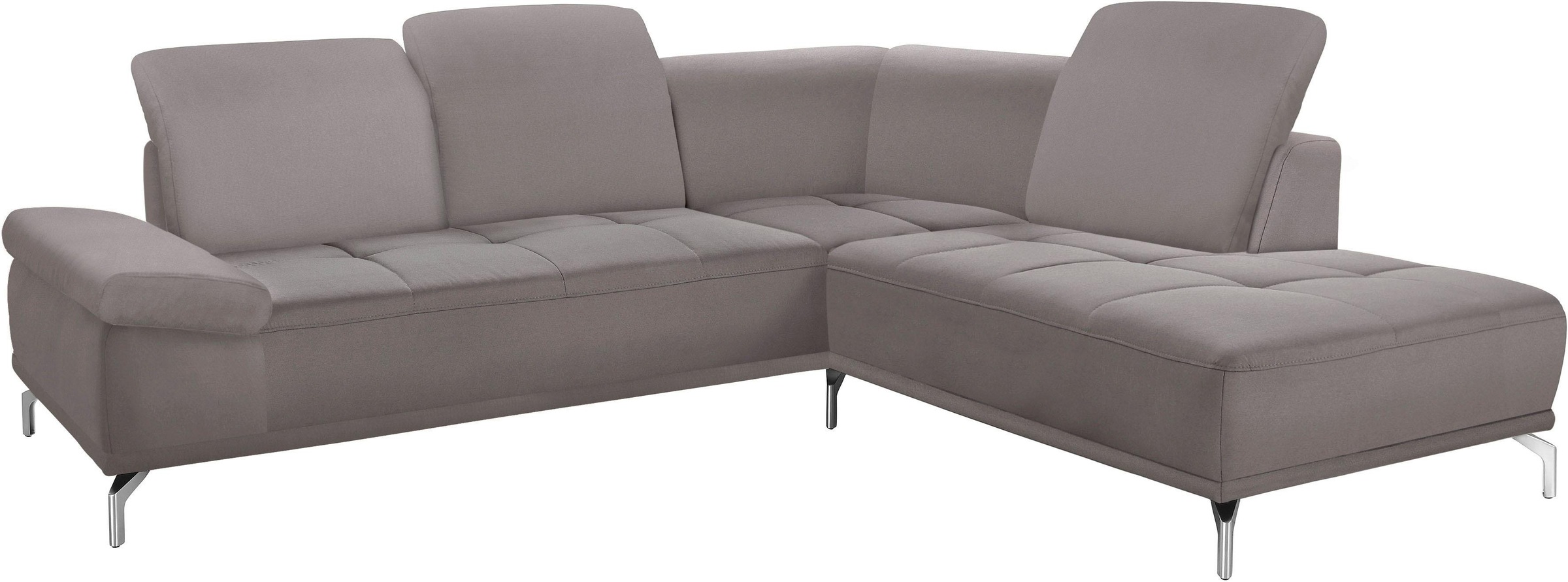 PLACES OF STYLE Ecksofa »Caluna« Inkl.Sitztiefenverstellung, wahlweise mit Kopf- und Armteilverstellung