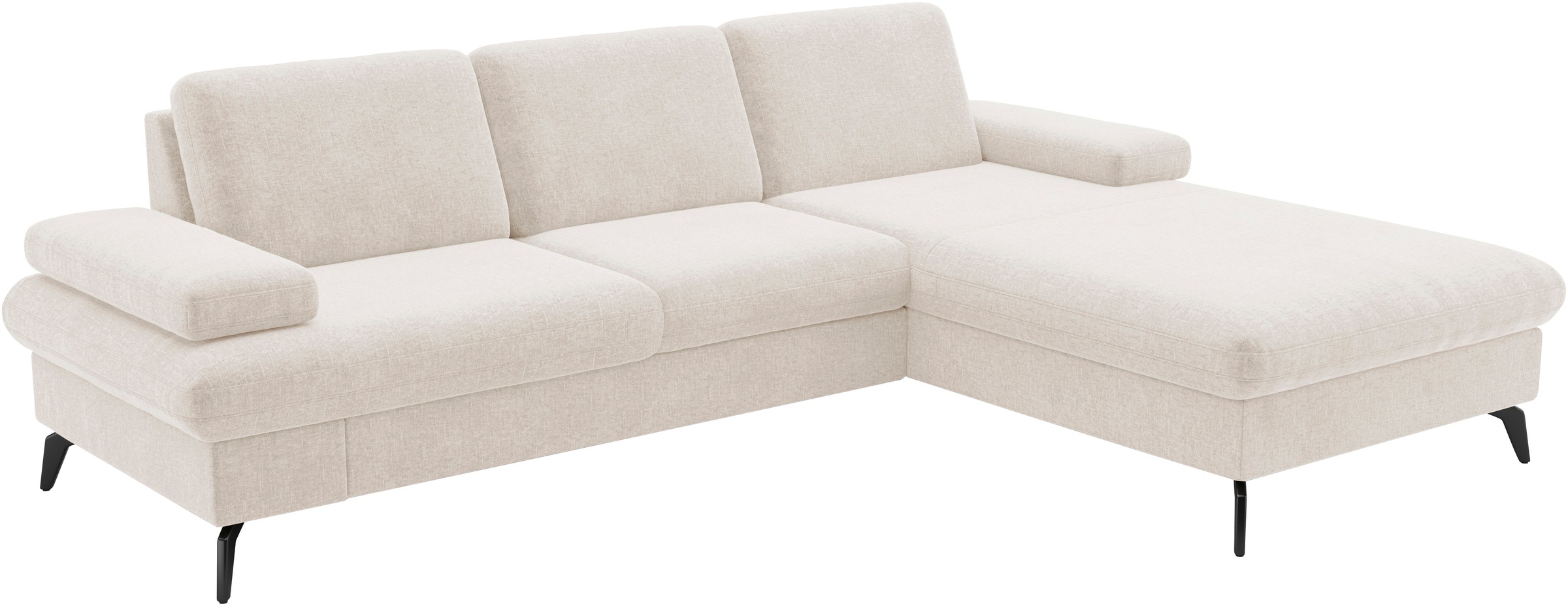 sit&more Ecksofa »Morris Jubi L-Form«, inkl. Armteilfunktion und 1 Zierkissen, wahlweise mit Bettfunktion