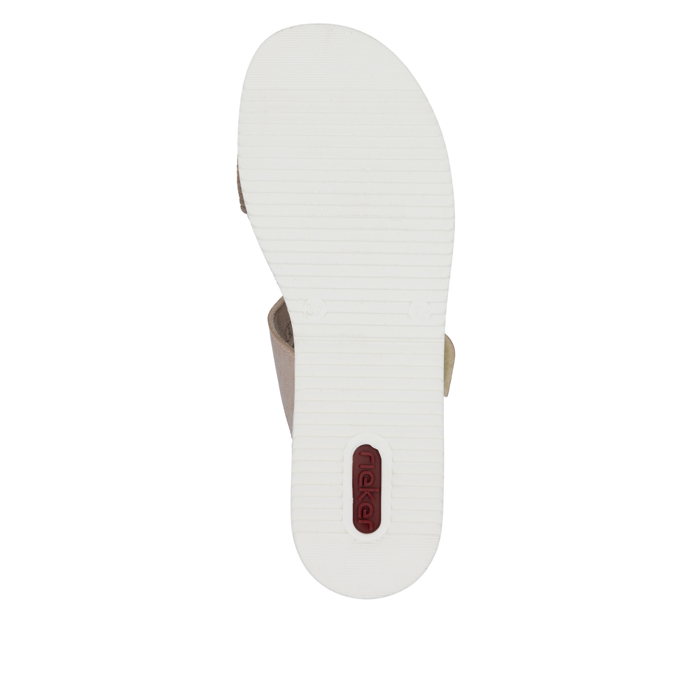 Rieker Pantolette  Chaussure d'été, chaussure de vacances avec pierres pailletées, aspect métallique
