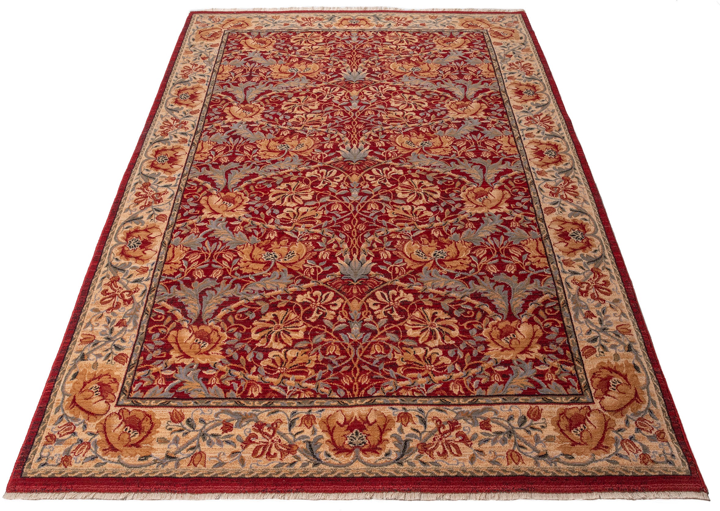 Image of THEKO Wollteppich »Saharna 2968«, rechteckig, 10 mm Höhe, reine Wolle, Orient-Optik, mit Fransen, ideal im Wohnzimmer & Schlafzimmer bei Ackermann Versand Schweiz