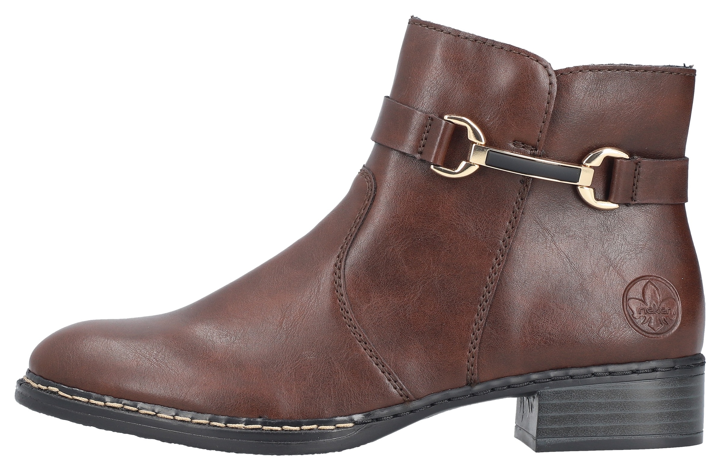 Rieker Stiefelette, Business-Stiefelette, Boots, mit Innenreissverschluss, schmale Form