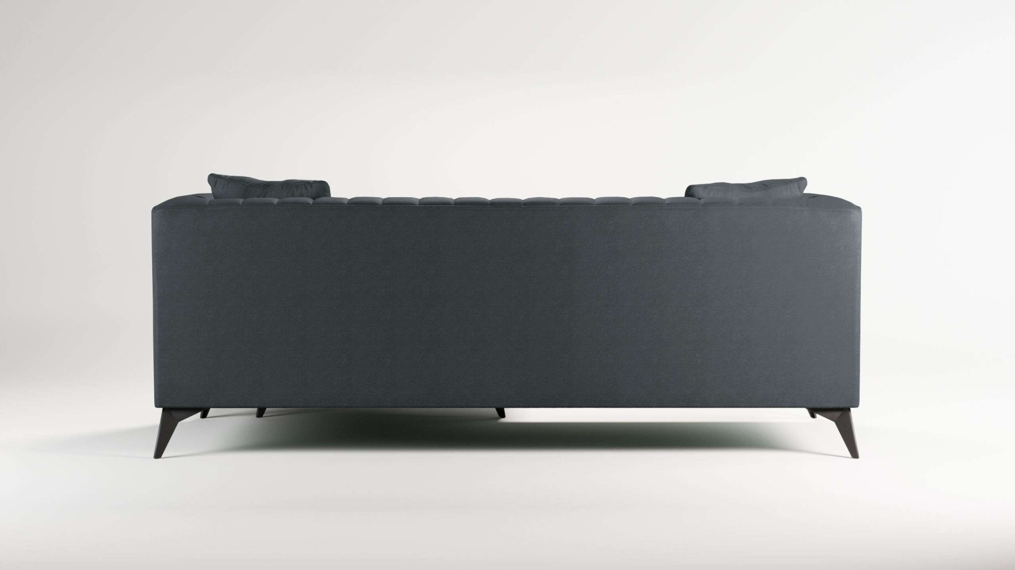 Places of Style Ecksofa »MATTHEW L-Form ideal für kleine Räume, Masse B/T/H: 201/162/74 cm«, elegantes Designsofa, feine Steppung im Rücken, incl. Zierkissen