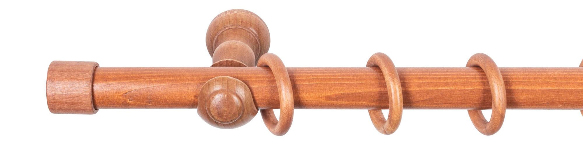 SN DECO GROUP Tringle à rideaux »Cafiro« 1 läufig-läufig Fixmass 28 mm, Holz, verschiedene Längen und Farben, Komplettset