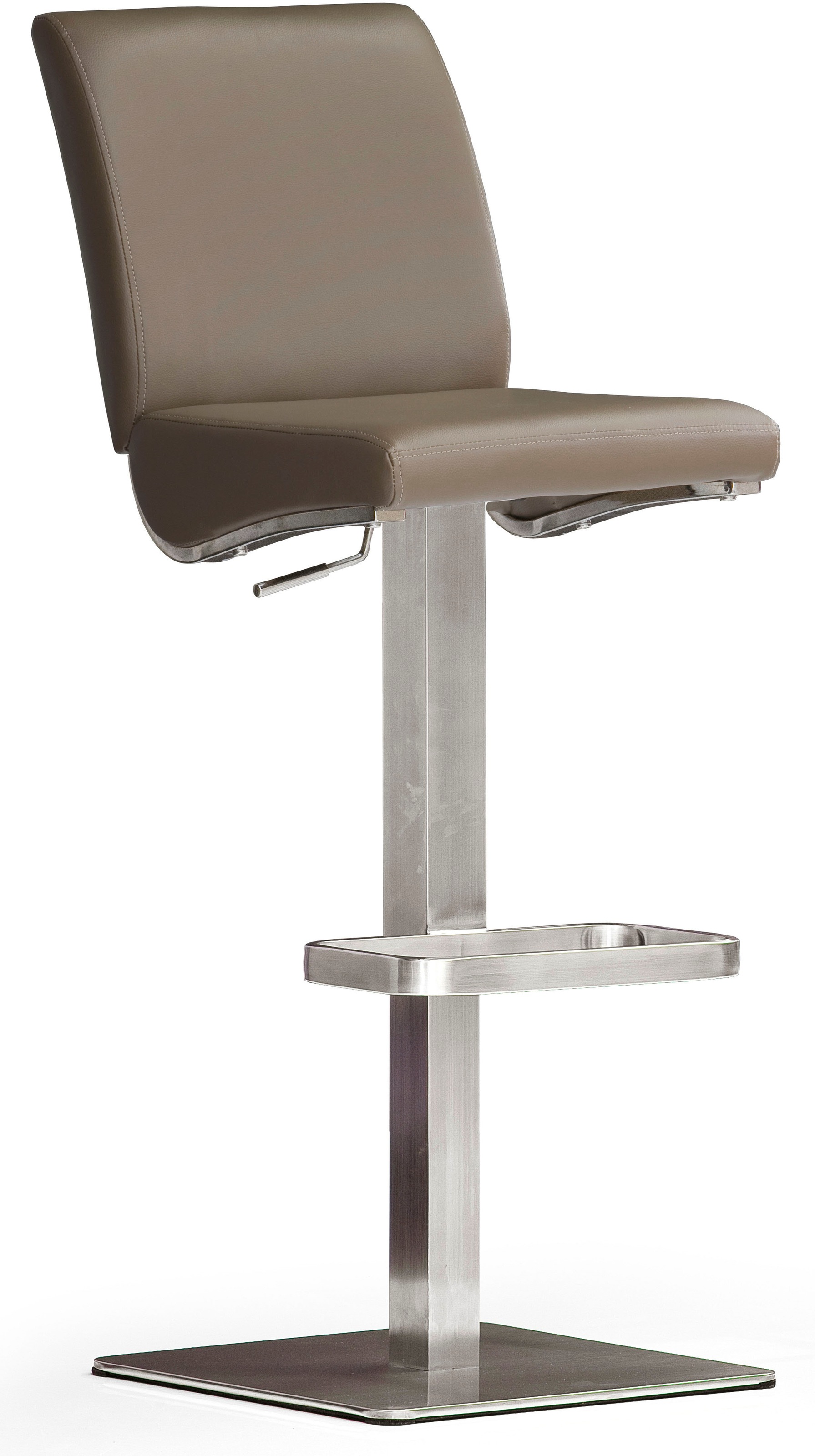 MCA furniture Bistrostuhl »BARBECOOL Barhocker Bistrostuhl Tresenhocker« () mit Rückenlehne, Bodenplatte eckig, 180° drehbar, Sitzhöhe von 55-80cm