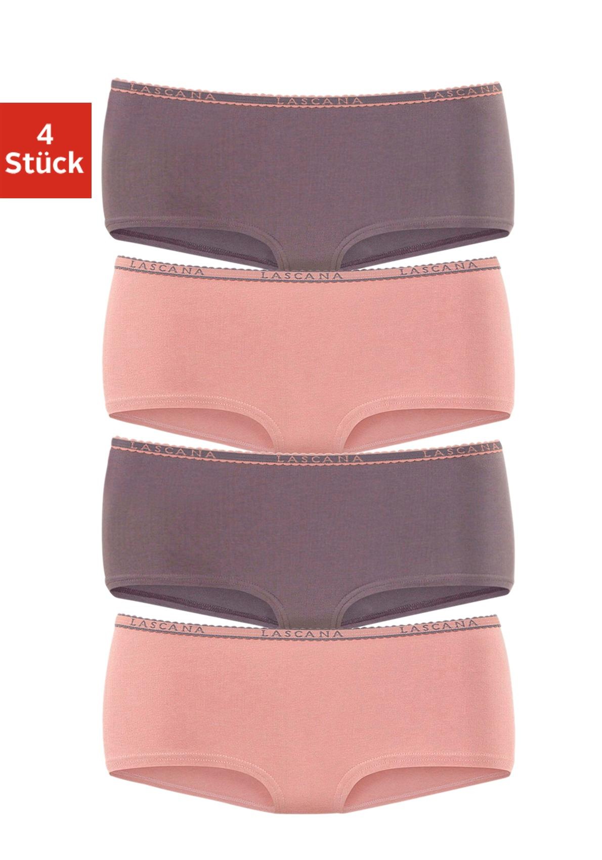 Image of LASCANA Panty, (Packung, 4 St., 4er-Pack), mit schmalem Logobündchen bei Ackermann Versand Schweiz
