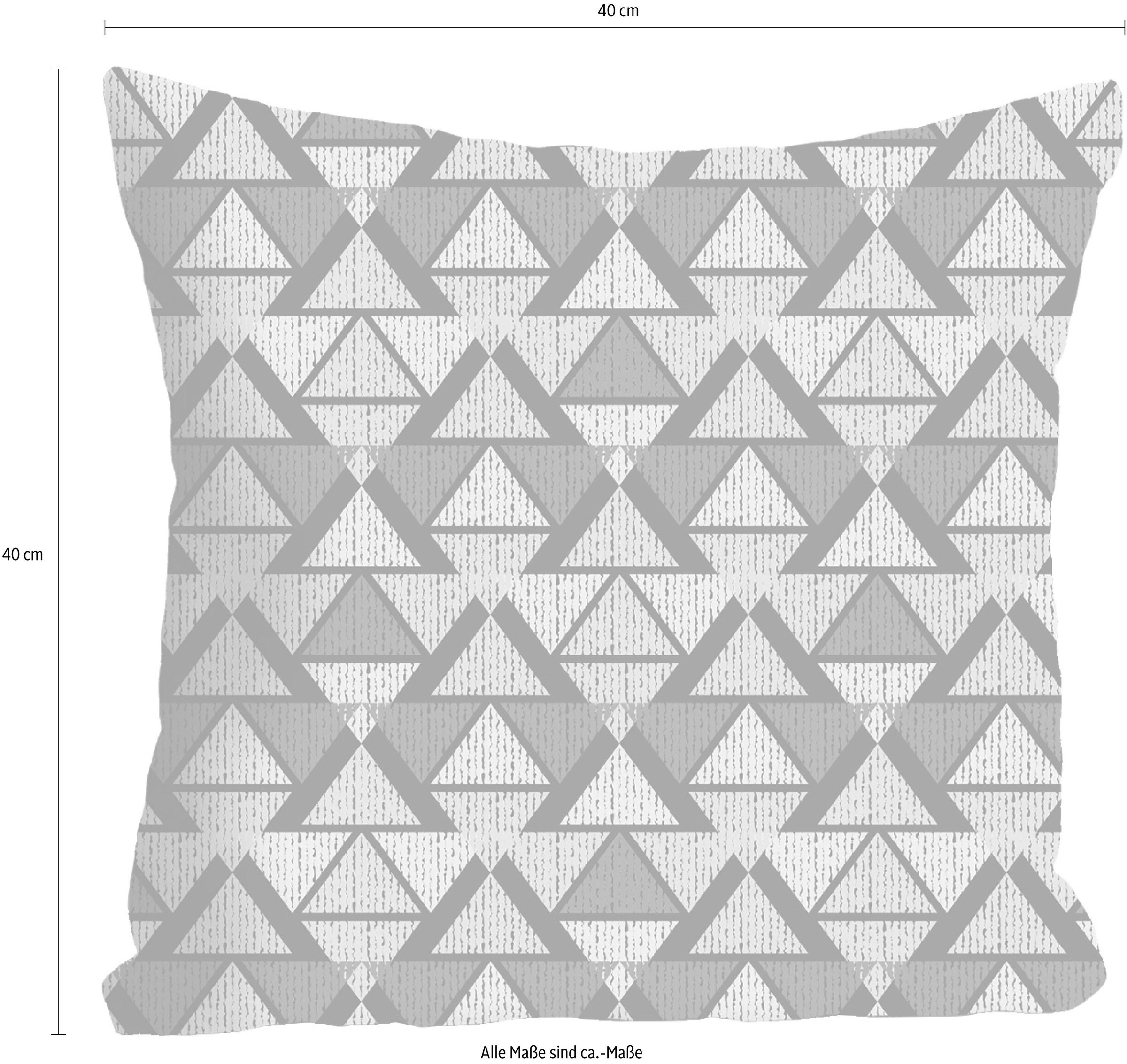 queence Dekokissen »»Triangel«« Kissenhülle ohne Füllung, 1 Stück