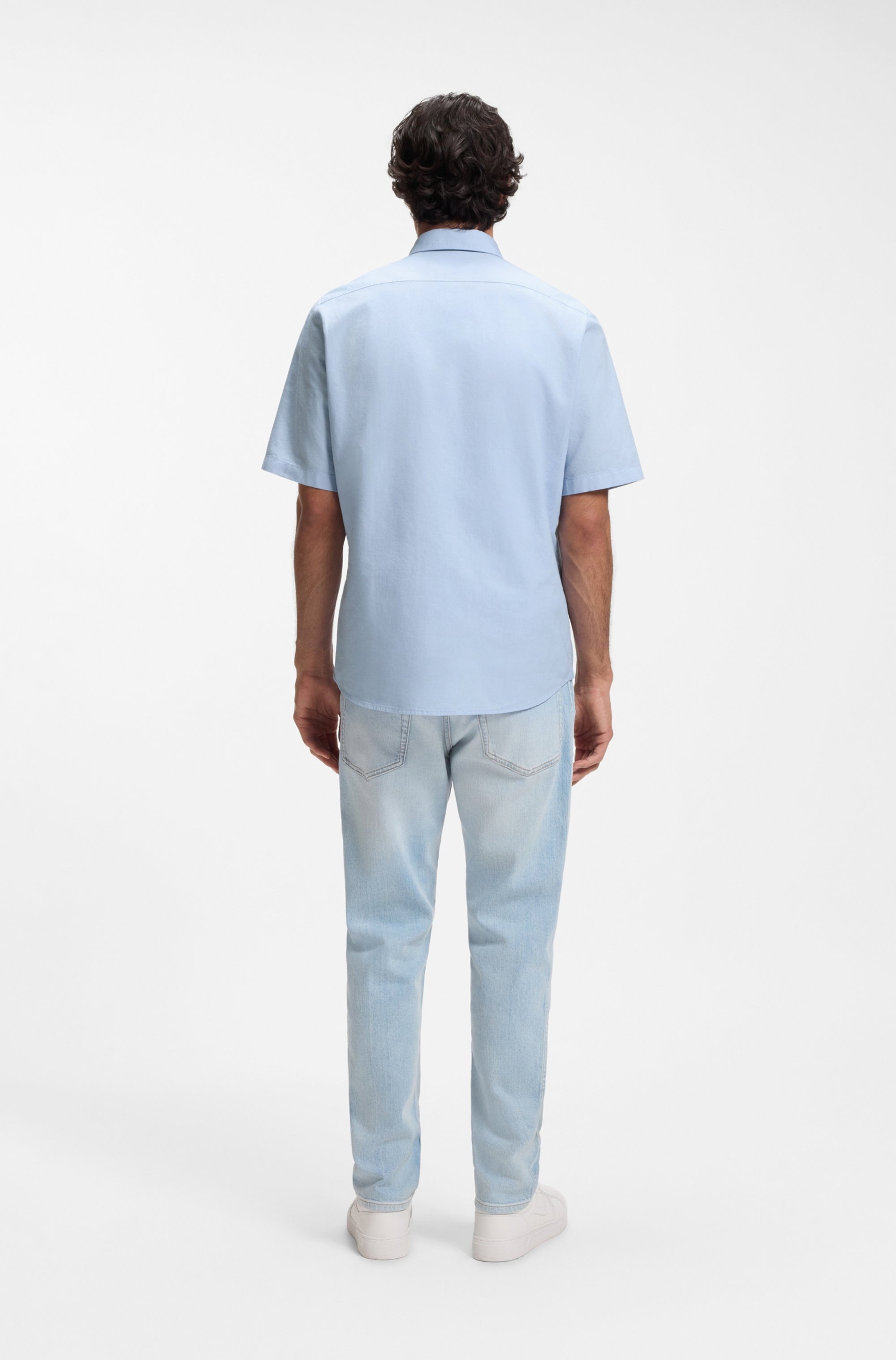 BOSS ORANGE Kurzarmhemd »Rash« mit tonigem Logo