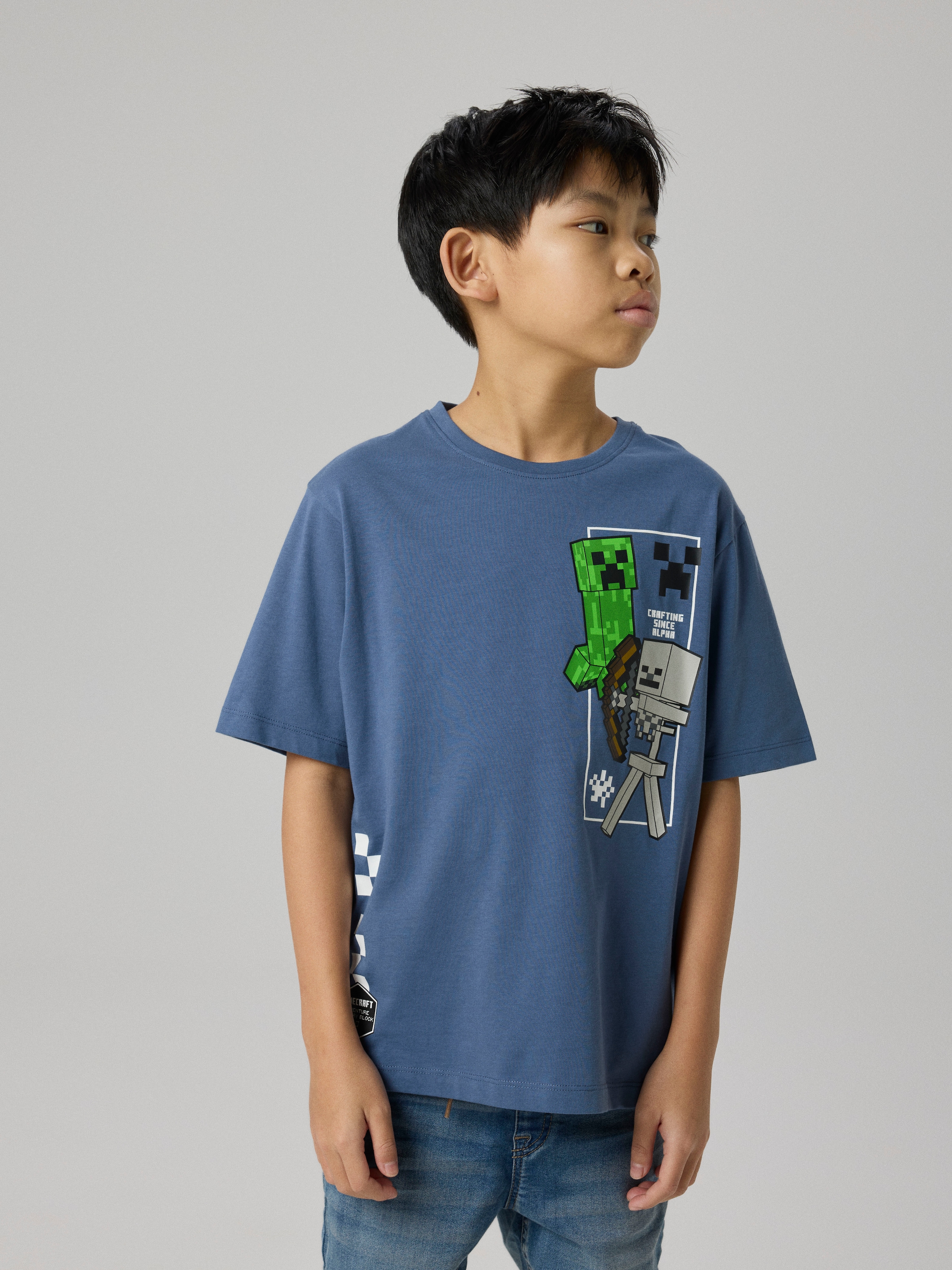 Name It T-shirt »NKMJUN MINECRAFT SS NREG TOPBOX NOOS BIO« coton, coupe régulière
