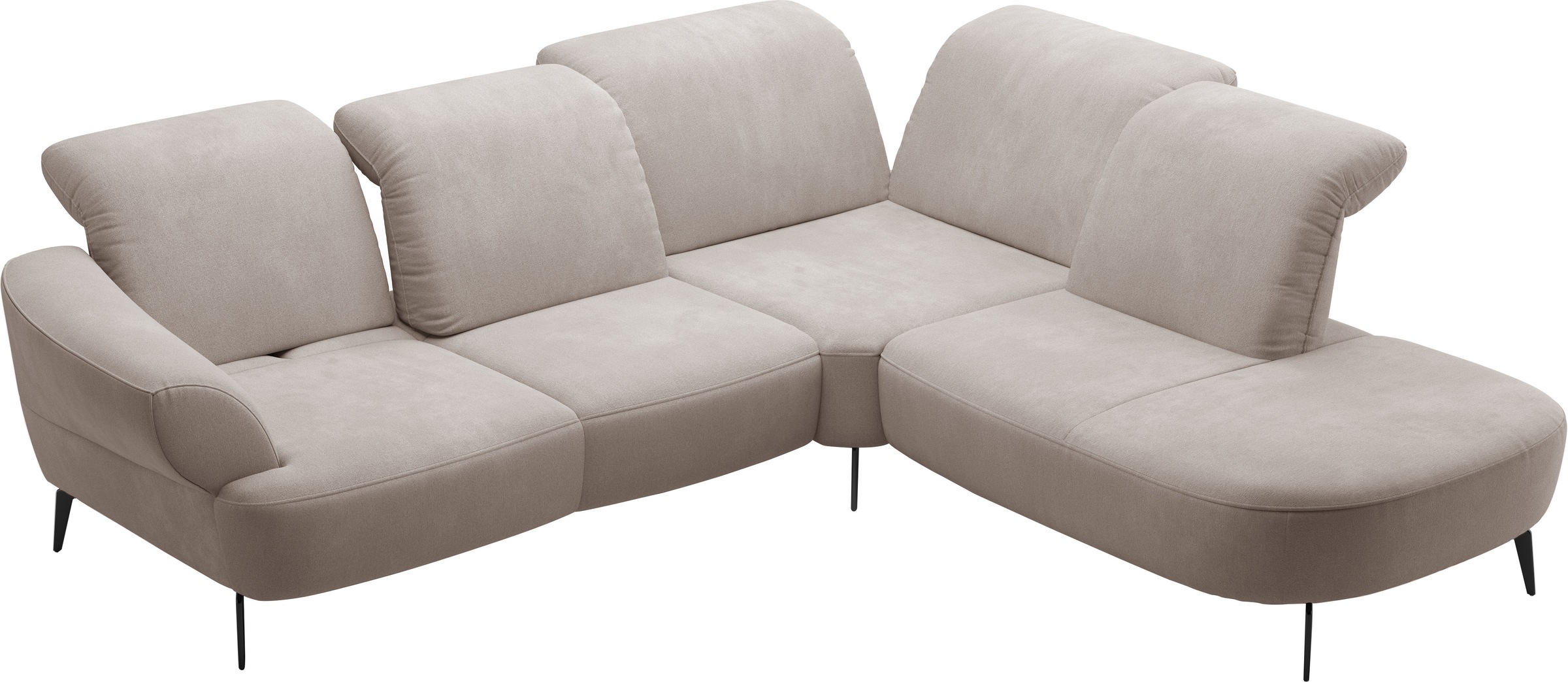 sit&more Ecksofa »Dance, L-Form, inkl. Sitztiefenverstellung«, inkl. Click&Seat, optional mit Kopfteilverstellung