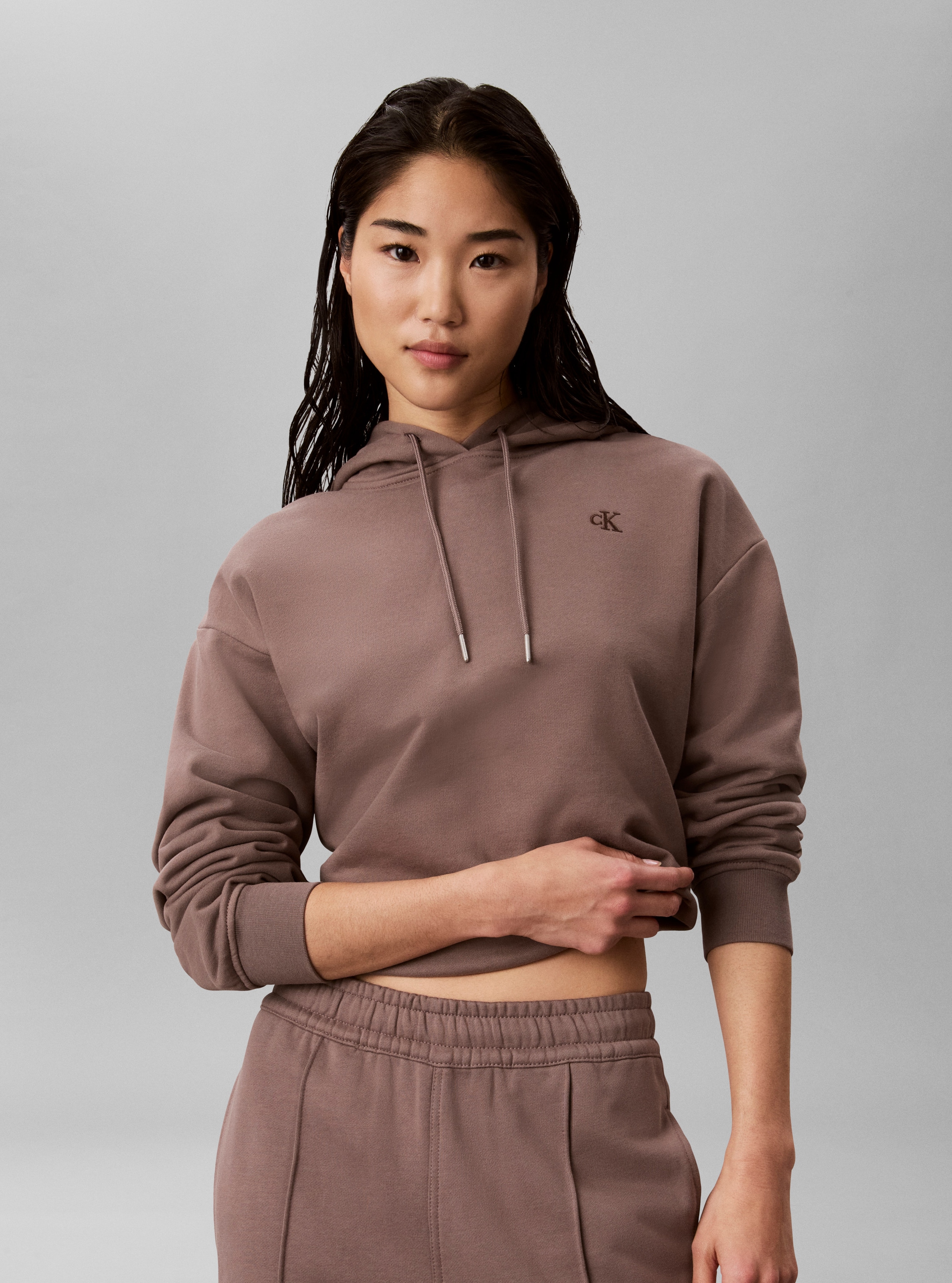 Image of Calvin Klein Kapuzensweatshirt "MONOGRAM RELAXED FRENCH TERRY", Relaxed fit mit Kapuze