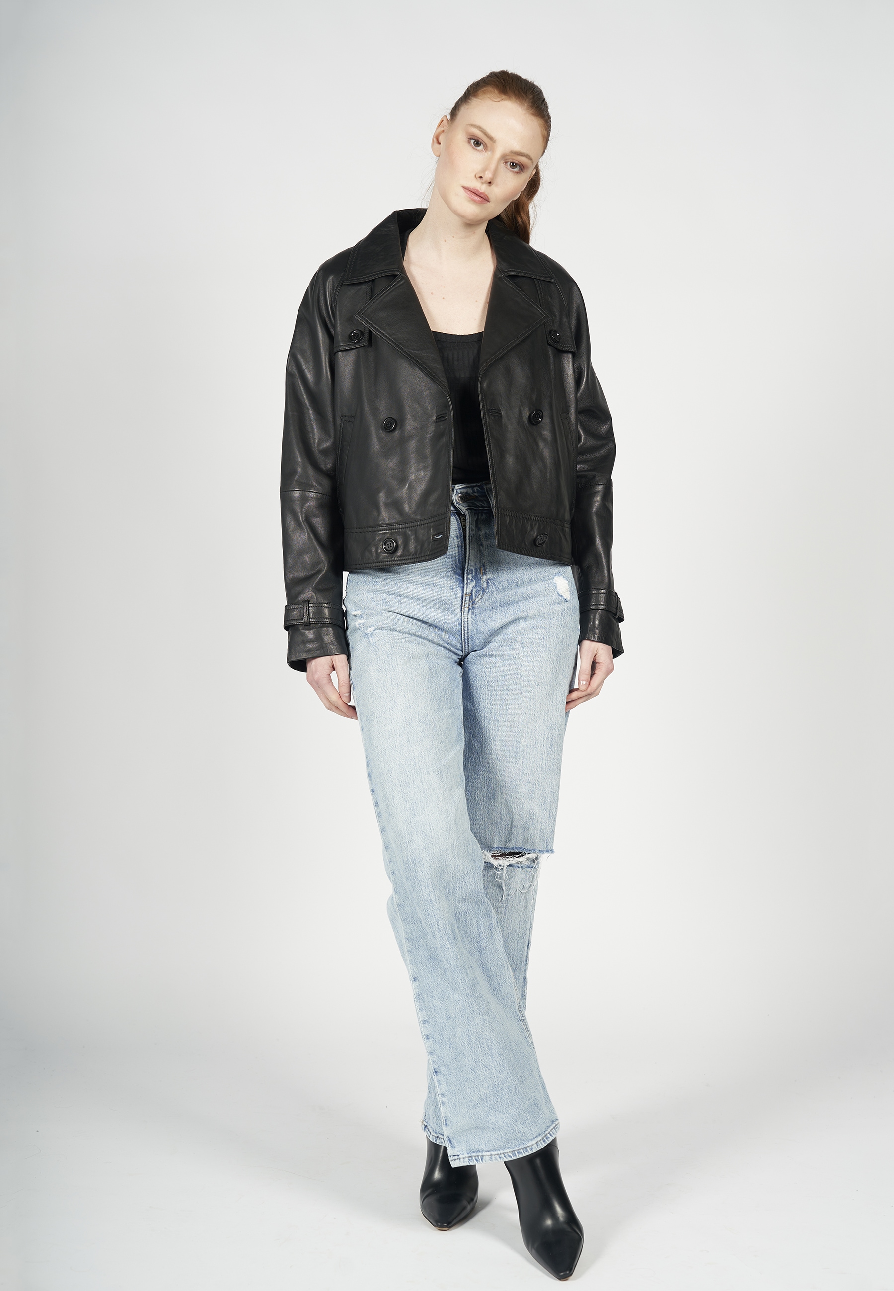 Freaky Nation Veste en cuir »Out of the line-FN«