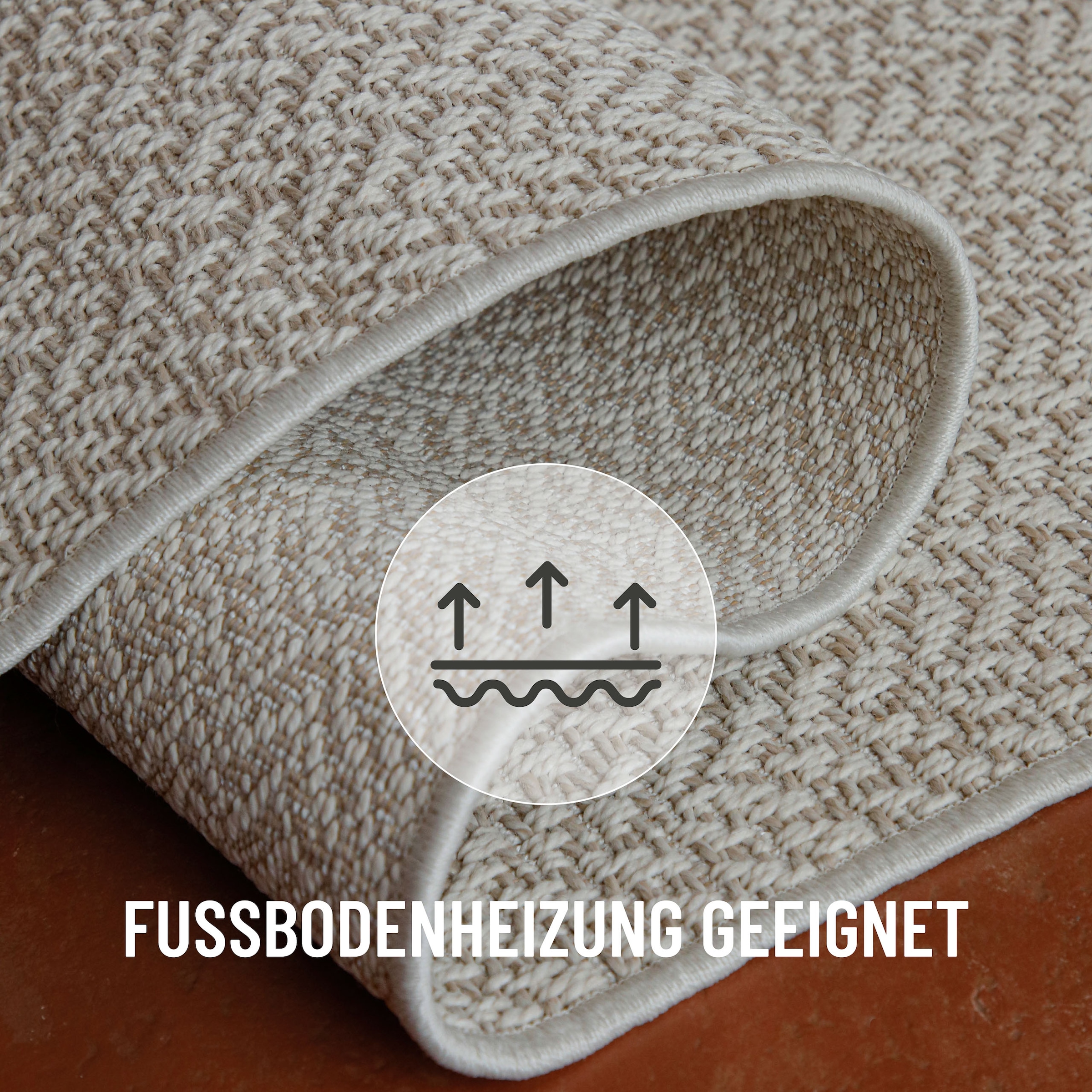 Wecon home Läufer »Layo« rechteckig 6 mm Höhe Flachgewebe, wetterfest, geometrisches Design, In- & Outdoor Teppich