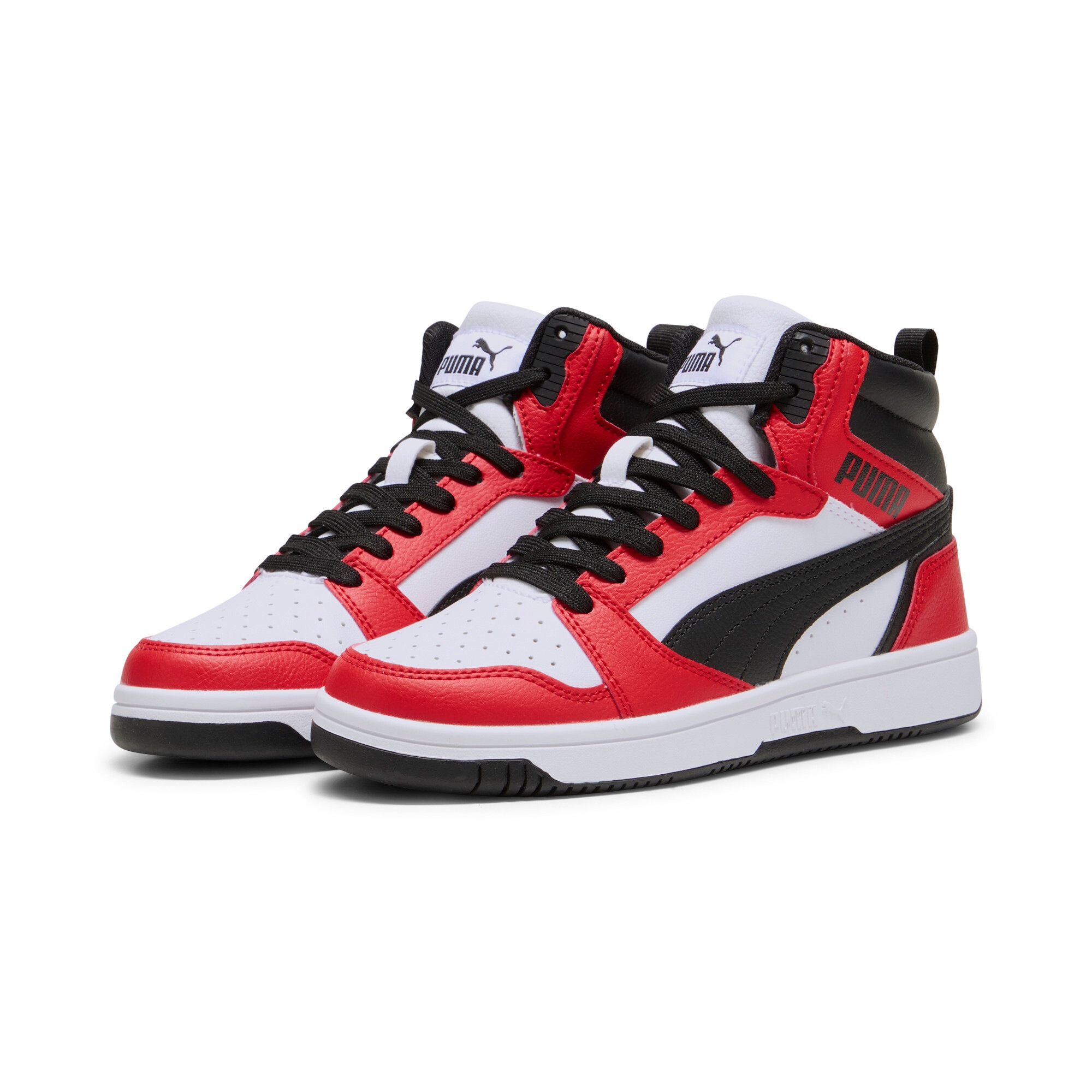 Image of PUMA Sneaker "REBOUND V6 MID JR" knöchelhoch, retro-inspiriertes Design, mit SOFTFOAM+ Dämpfung