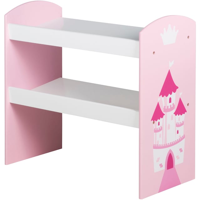 ♕ roba® Kinderregal »Krone, rosa/pink«, inklusive 5 Stoffboxen in 2 Grössen  versandkostenfrei auf