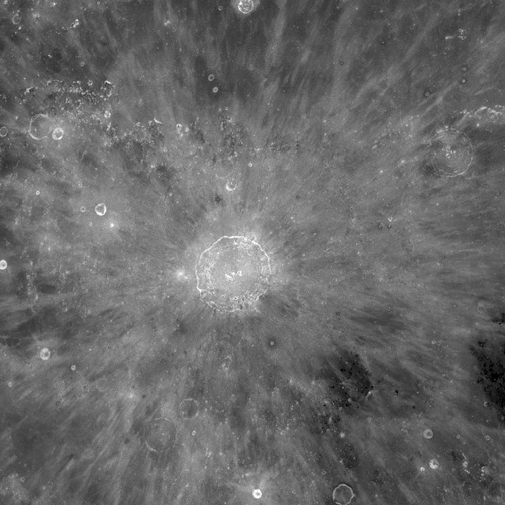 Komar Fototapete »Dot - selbstklebende Vlies Fototapete - Moon - Grösse 125 x 125 cm« Motiv | bedruckt glatt