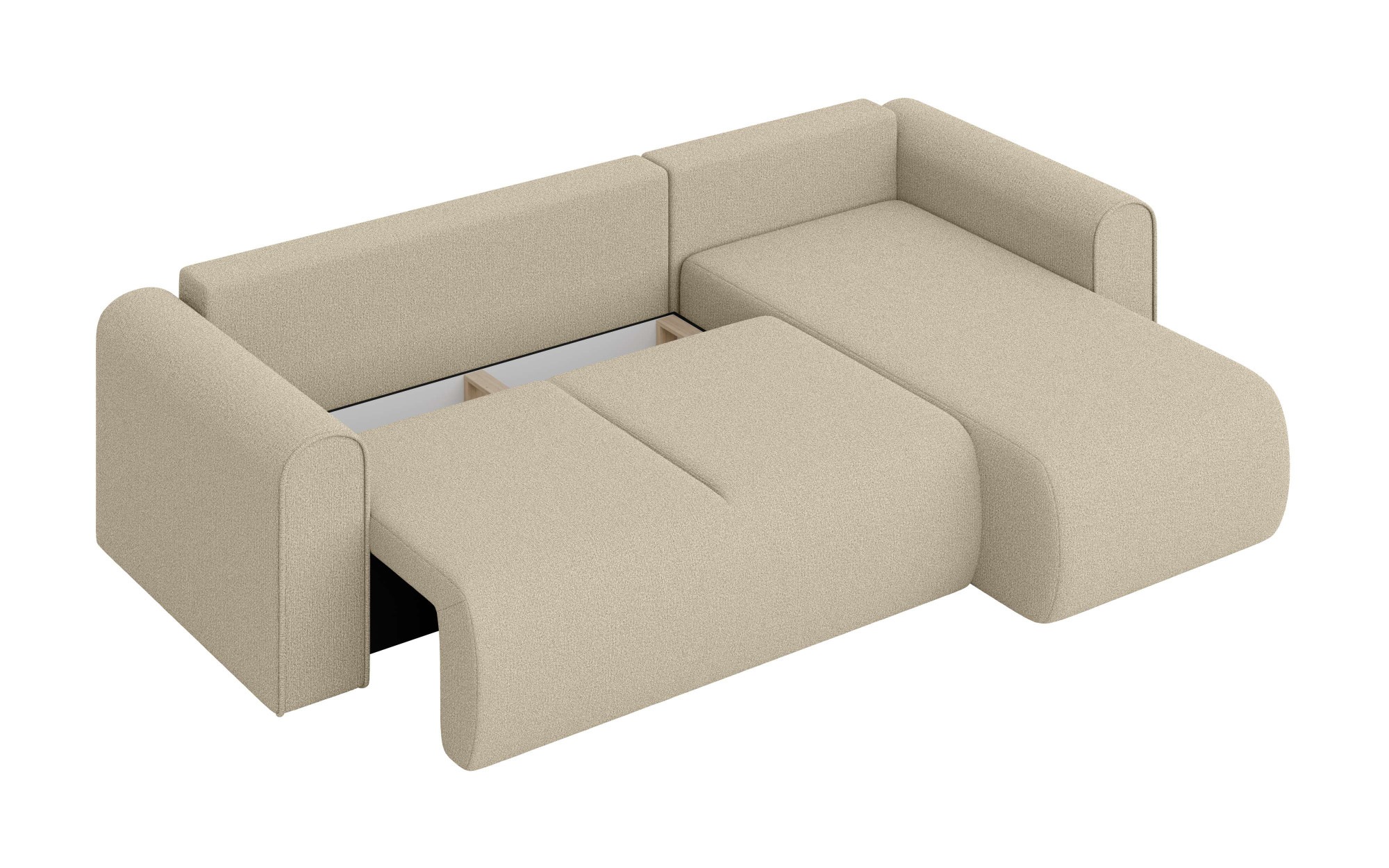 GOODproduct Ecksofa »Zacharia wahlweise Schlafsofa mit Bettkasten, B/T/H 250/166/86 cm« L-Form mit Wellenunterfederung, Recamiere beidseitig montierbar