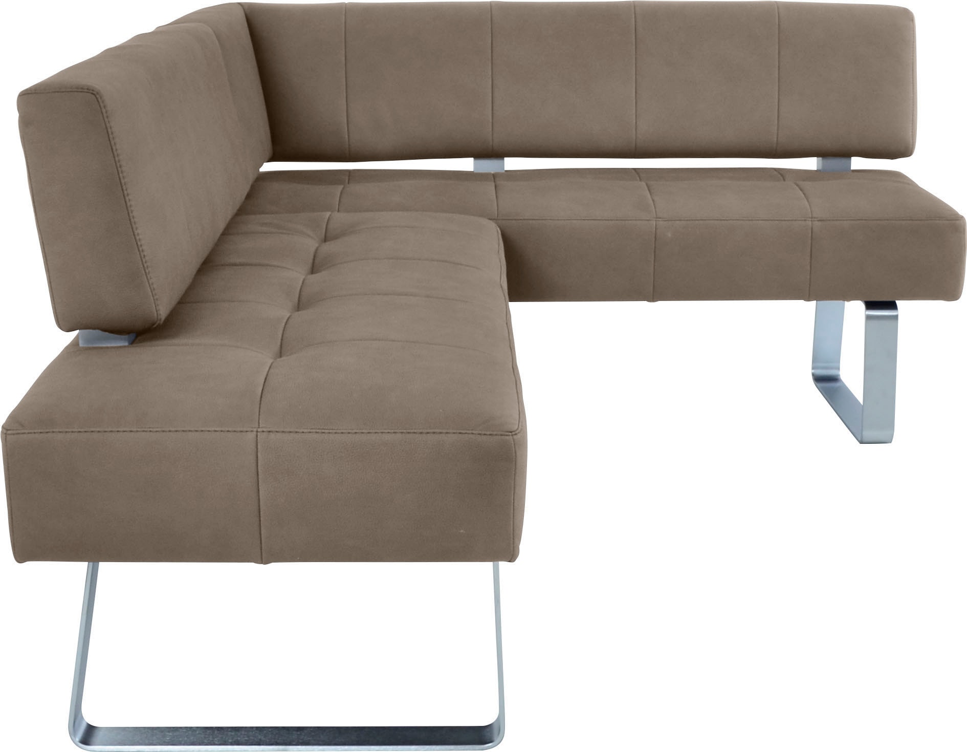 K+W Komfort & Wohnen Ensemble de bancs d'angle »Spider II« Ensemble, 4 cuis tlg. longue jambe 227 cm, 2 chaises à bascule, table extensible largeur 130 cm