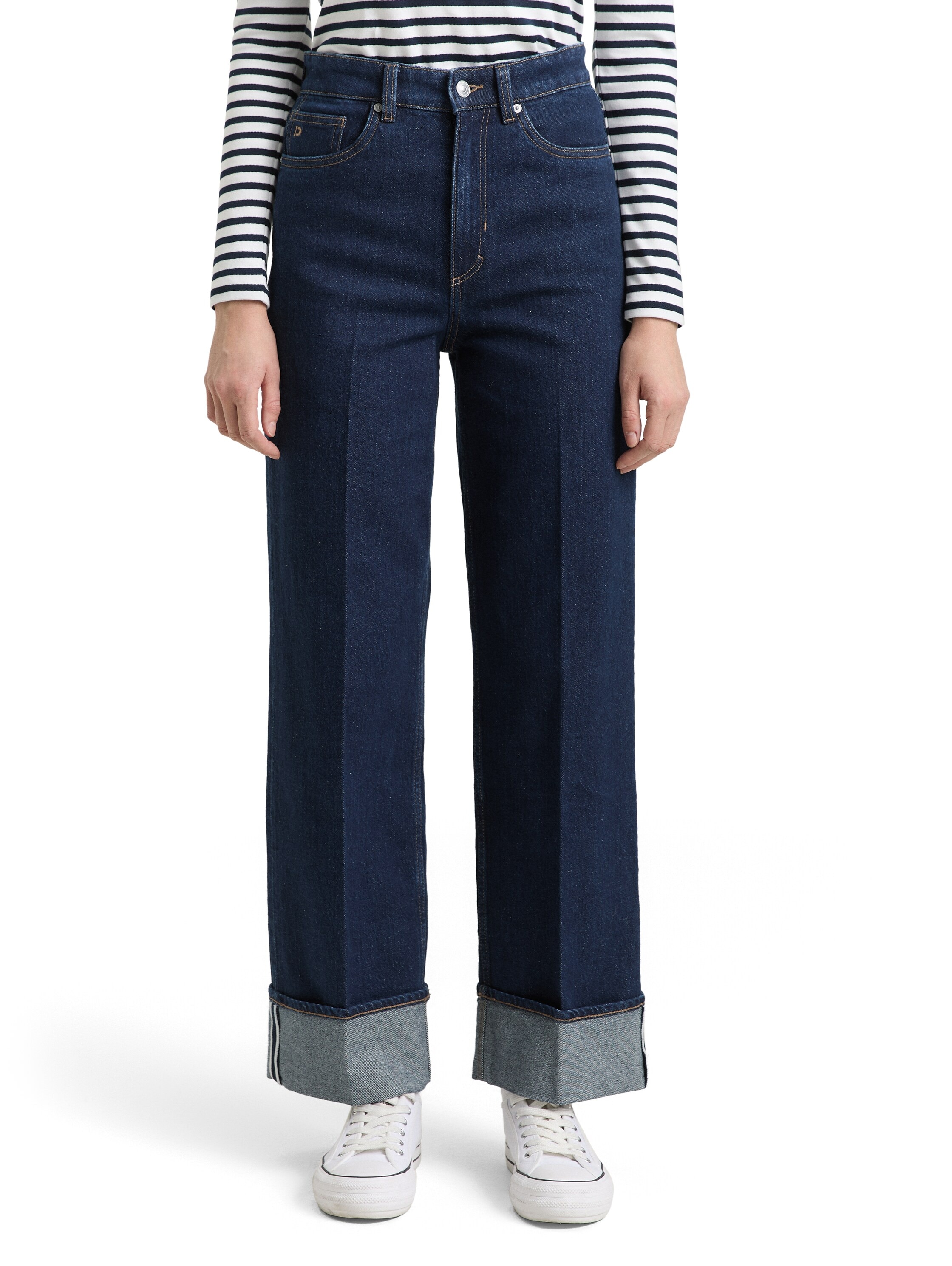 Image of TOM TAILOR Denim 5-Pocket-Jeans mit Bundfalte und weitem Bein