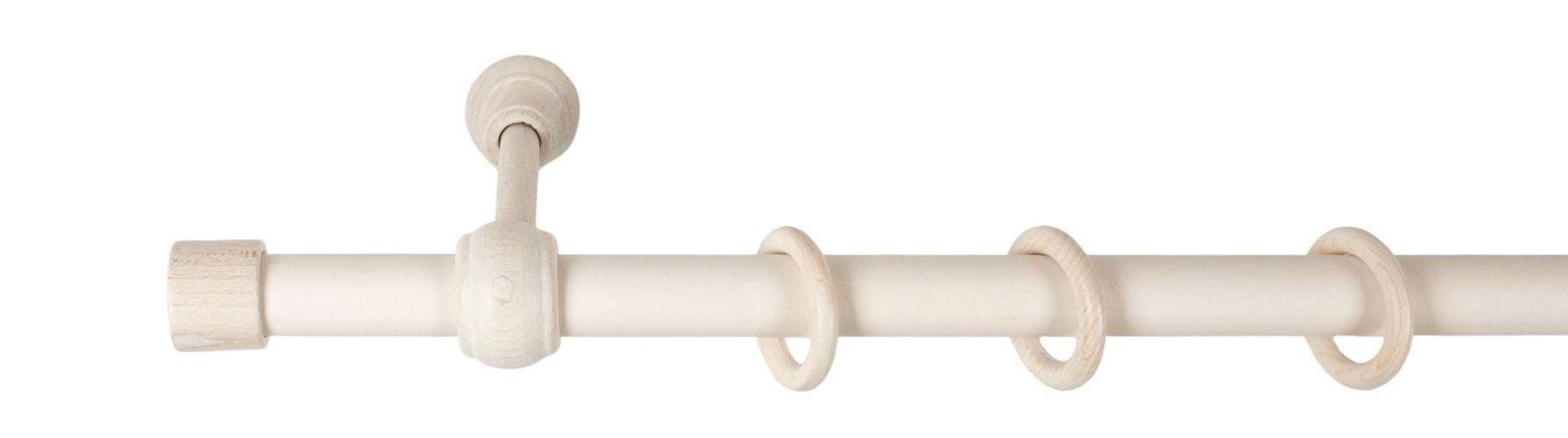 SN DECO GROUP Gardinenstange »Cafiro«, 1 läufig-läufig, Fixmass, 28 mm, Holz, verschiedene Längen und Farben, Komplettset