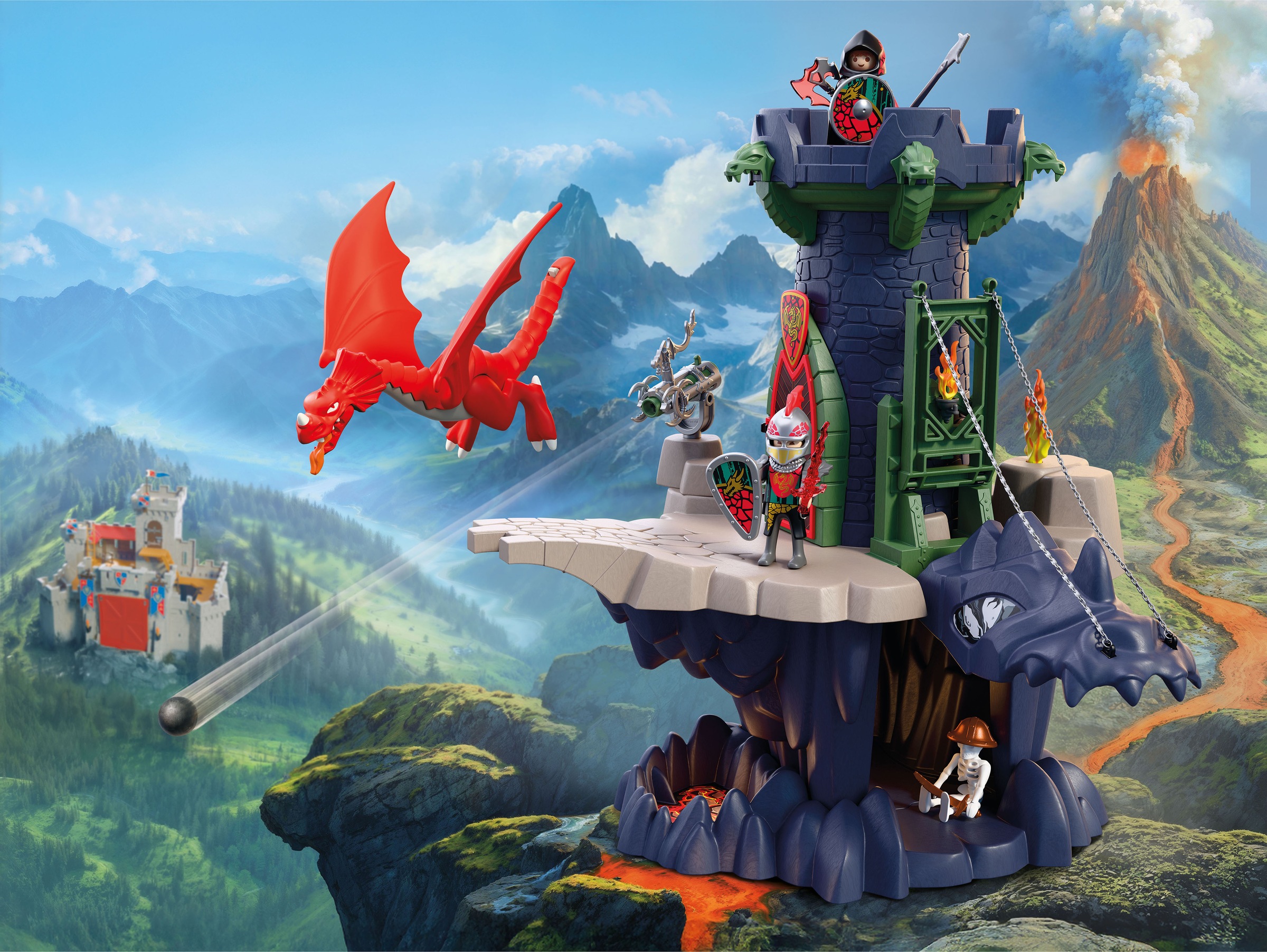 Playmobil® Jeu de construction »Drachenritterturm (72113), Knights« fabriqué en Europe