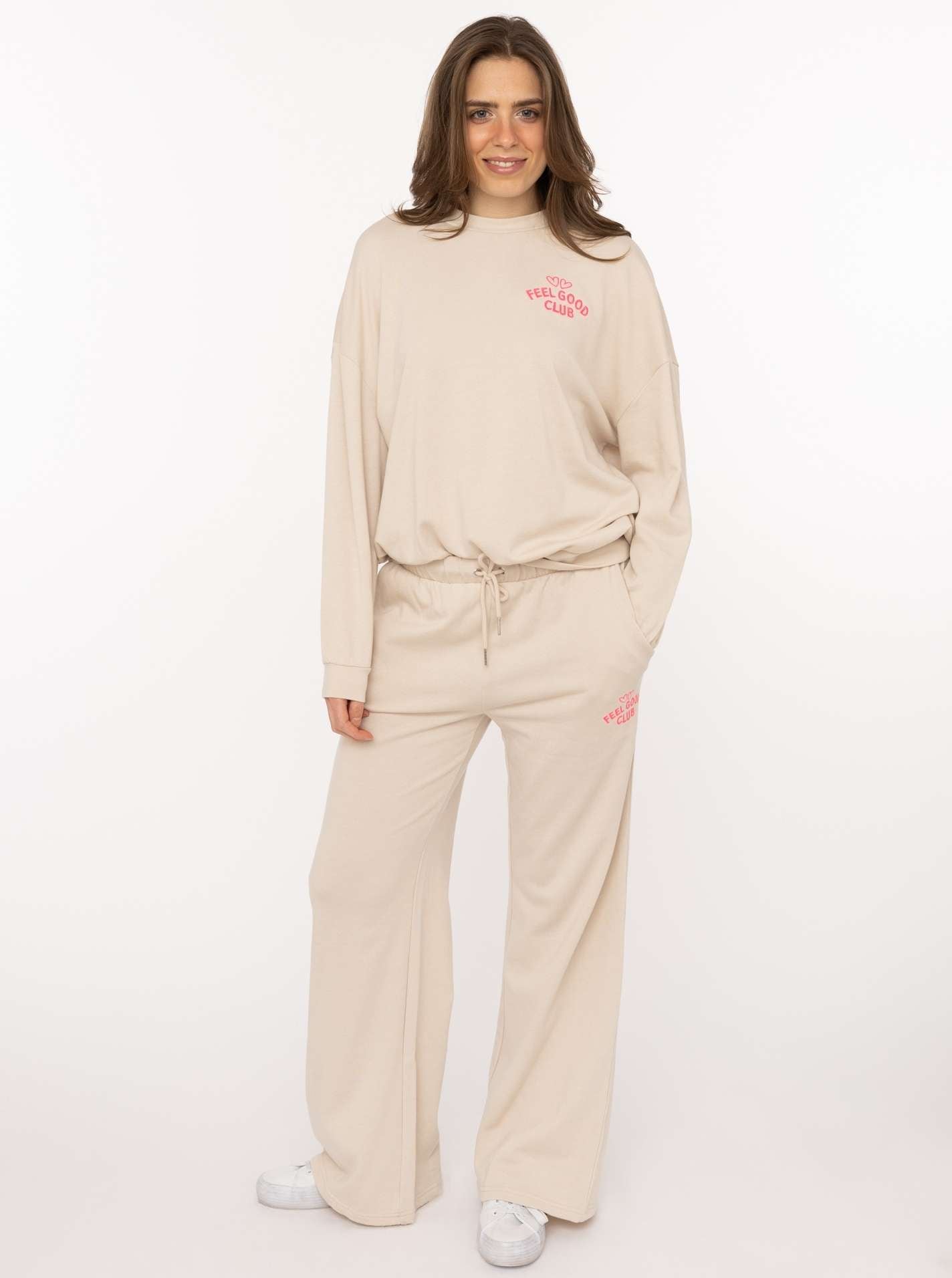 Zwillingsherz Sweathose »"Feel Good Club"«  unifarben, kleine Stickerei