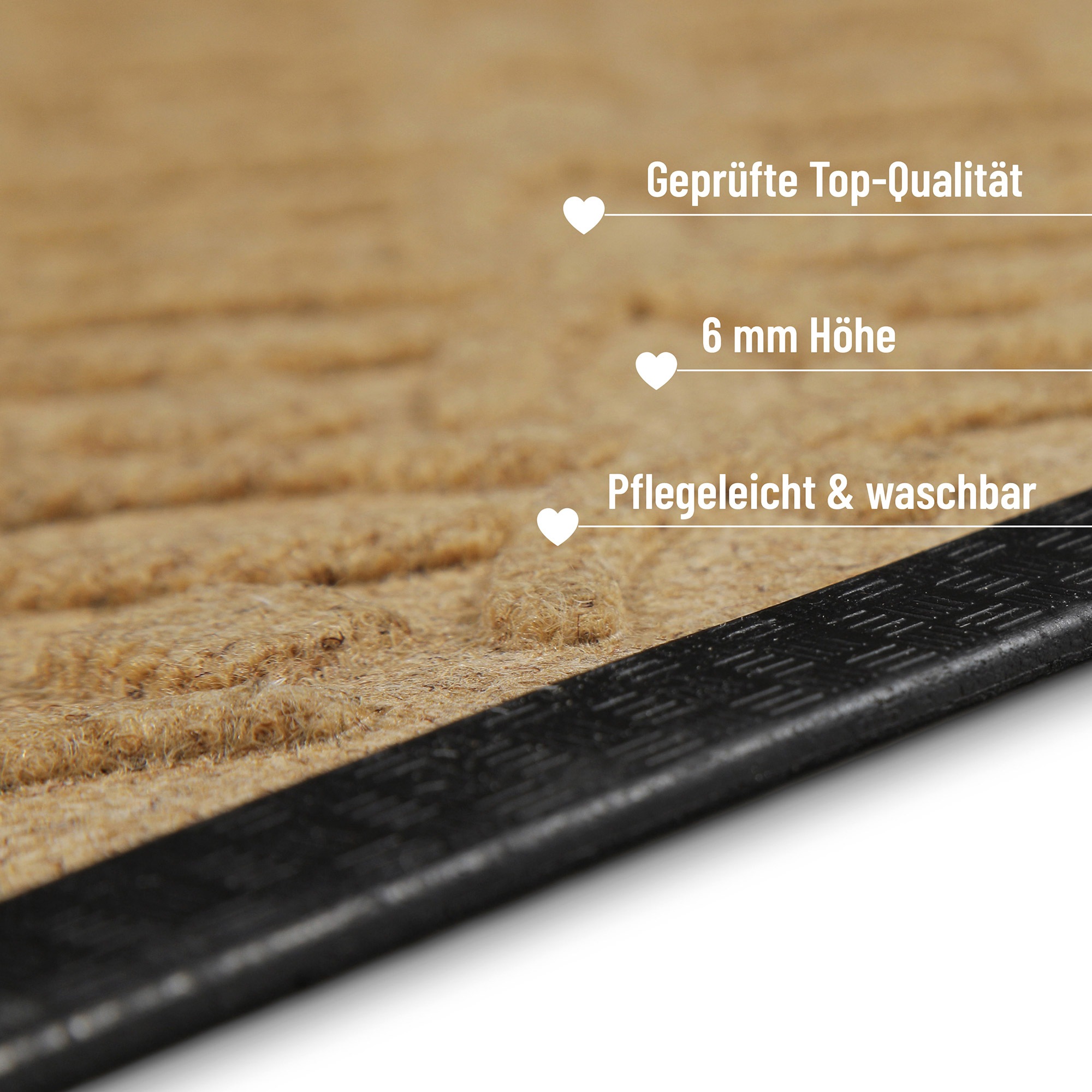 Wecon home Fussmatte »Midnight Mosaic«, rechteckig, 4 mm Höhe, pflegeleicht, rutschfest, Ornamente, Innen & Aussen, Schmutzfangmatte