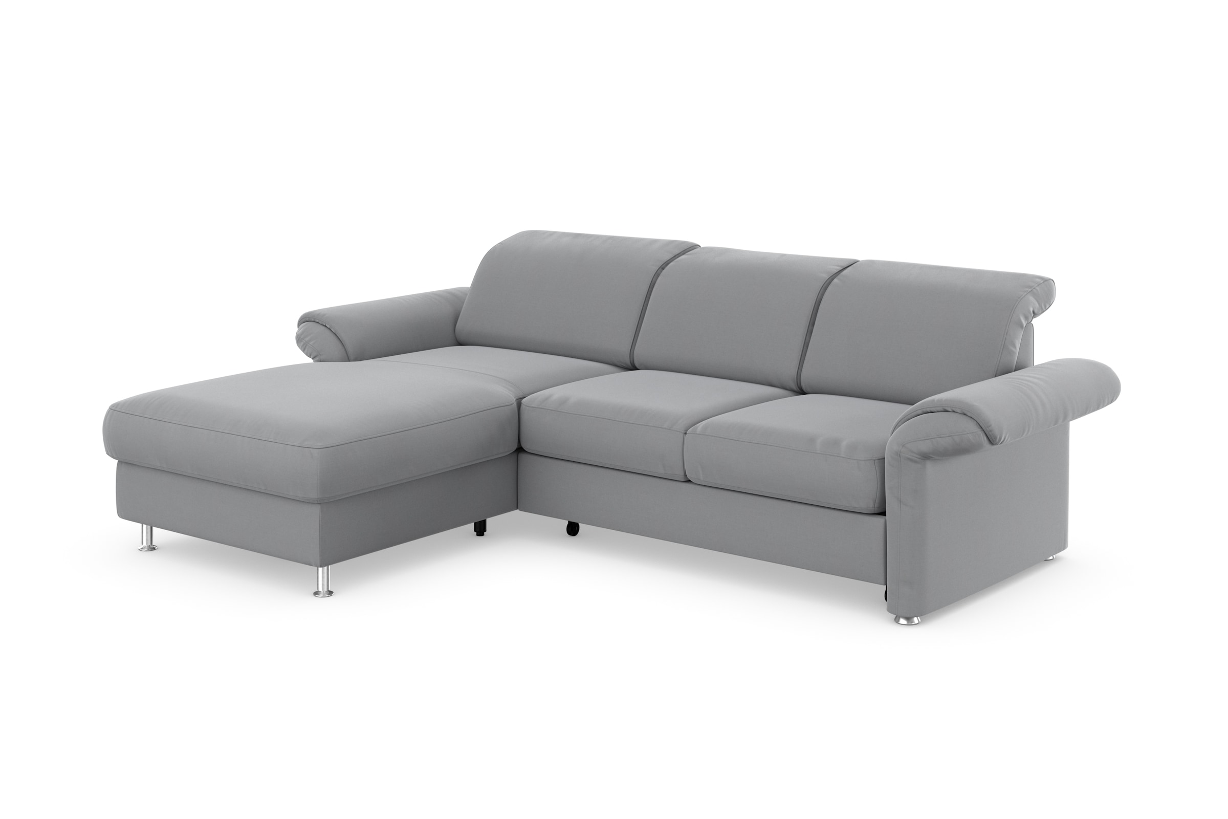 sit&more Ecksofa »Apulia L-Form«, wahlweise Bettfunktion, Bettkasten und Kopf- und Armteilverstellung