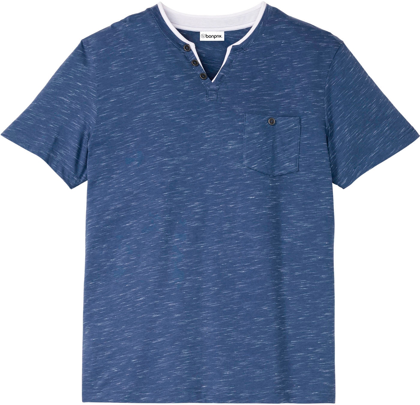 bonprix T-shirt 2 en 1 »2 in 1 Shirt, Kurzarm« Regular Fit, mit Brusttasche, aus Baumwolle und Polyester