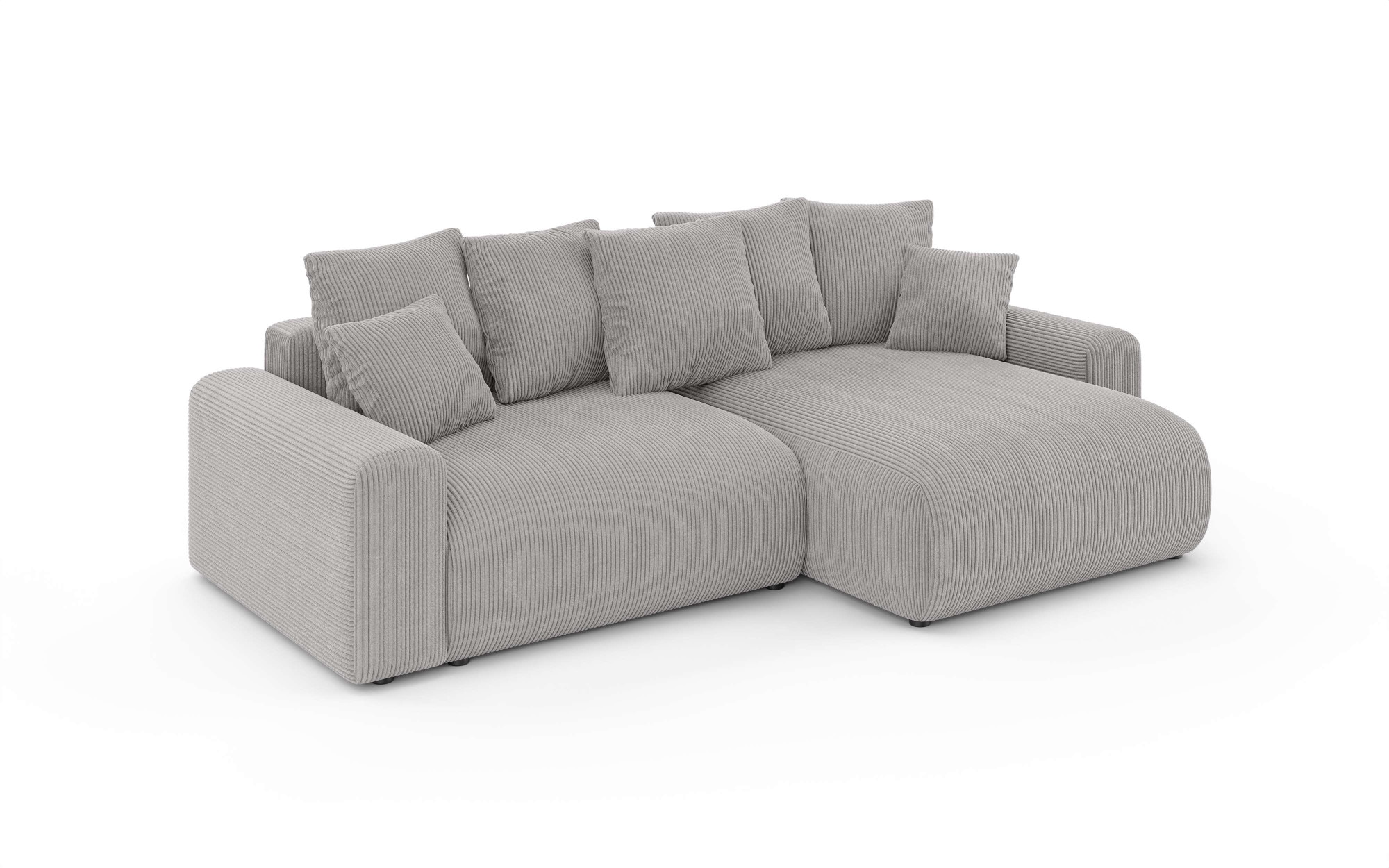 Home affaire Canapé d'angle »LAKESIDE klein mit Bettfunktion und Bettkasten, B/T/H 235/142/84 cm« L-Form, Recamiere beidseitig montierbar, mit Wellenunterfederung