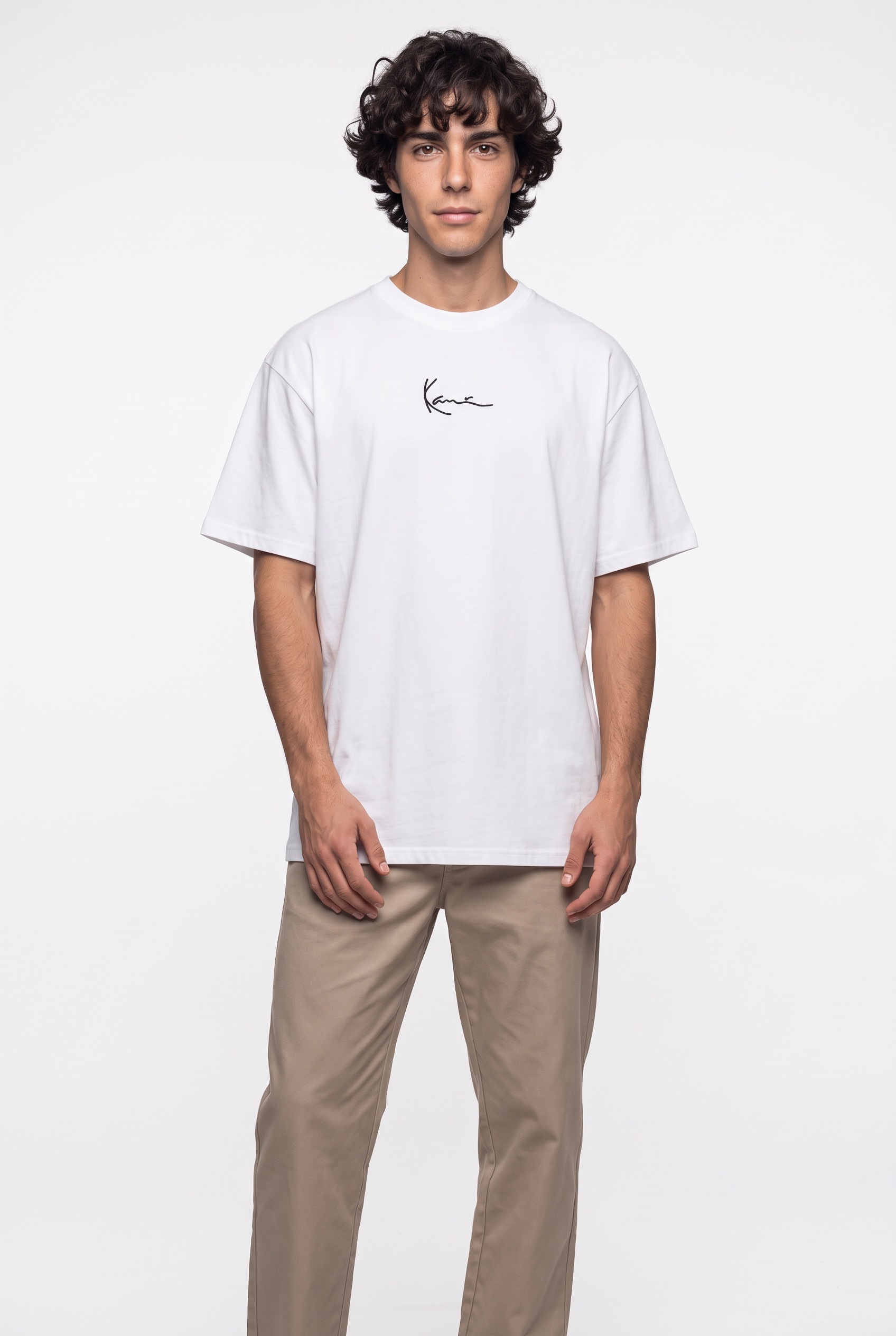 Image of Karl Kani Rundhalsshirt "Small Signature Tee" Baumwolle, bestickt