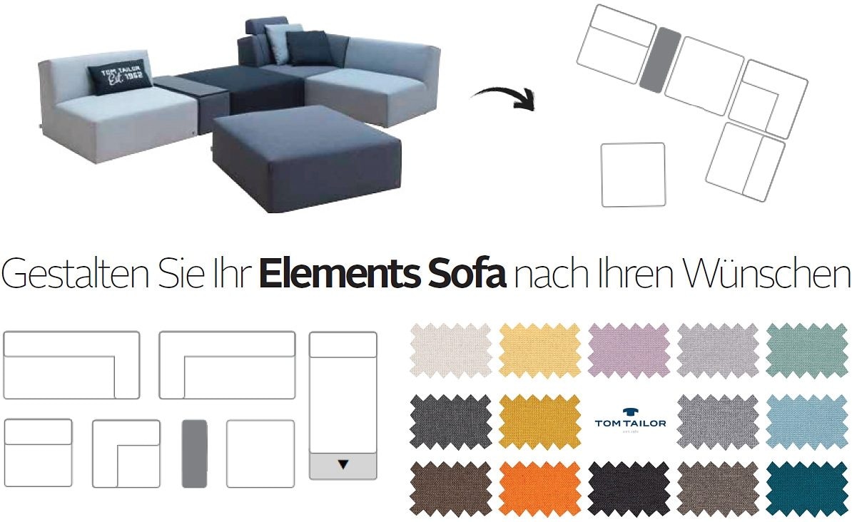 TOM TAILOR Sofa-Eckelement »ELEMENTS«, finden Verbindung Ecke auf der Sofaelemente zur