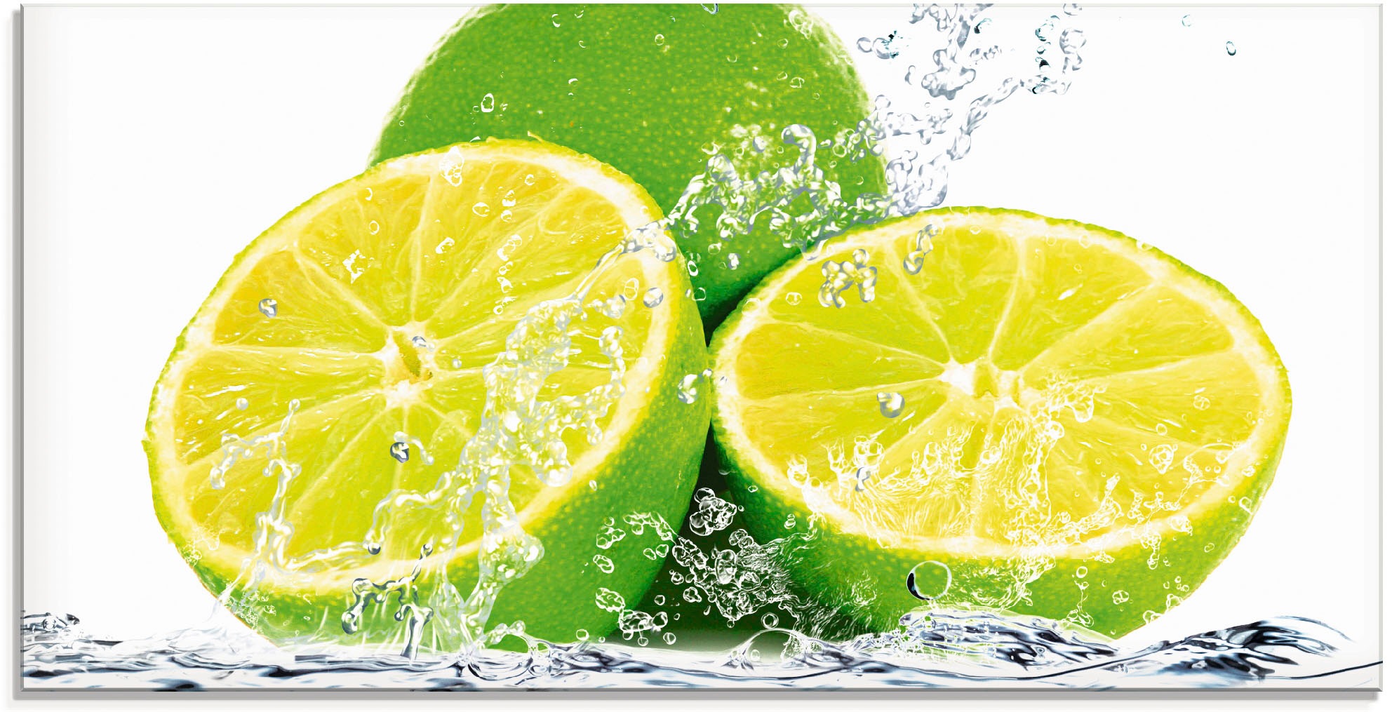 Image of Artland Glasbild »Limette mit Spritzwasser«, Lebensmittel, (1 St.) bei Ackermann Versand Schweiz