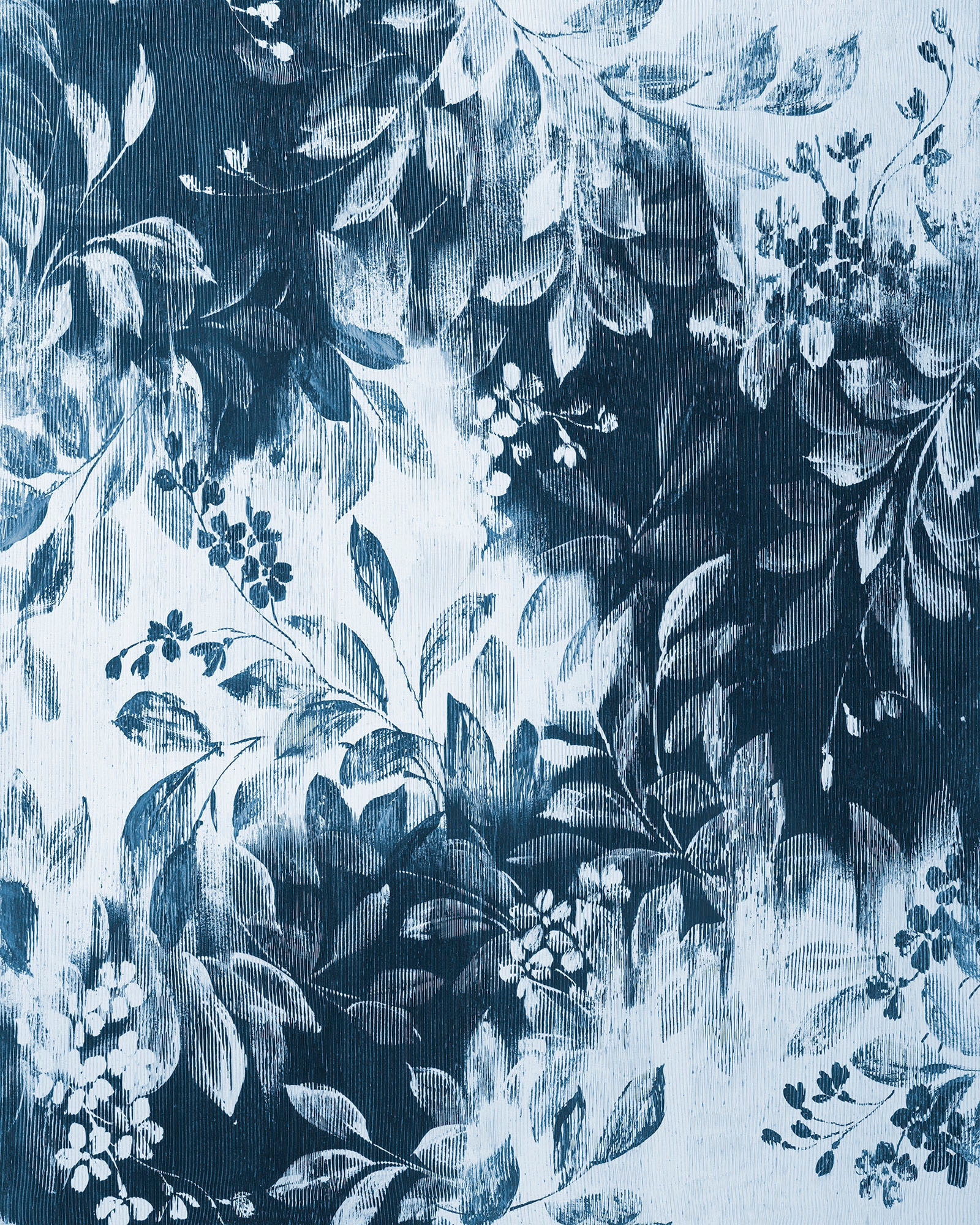 Image of Komar Vliestapete "Digitaldruck Vlies - Idyllic Indigo - Grösse 200 x 250 cm" bedruckt glatt Wohnzimmer, Schlafzimmer