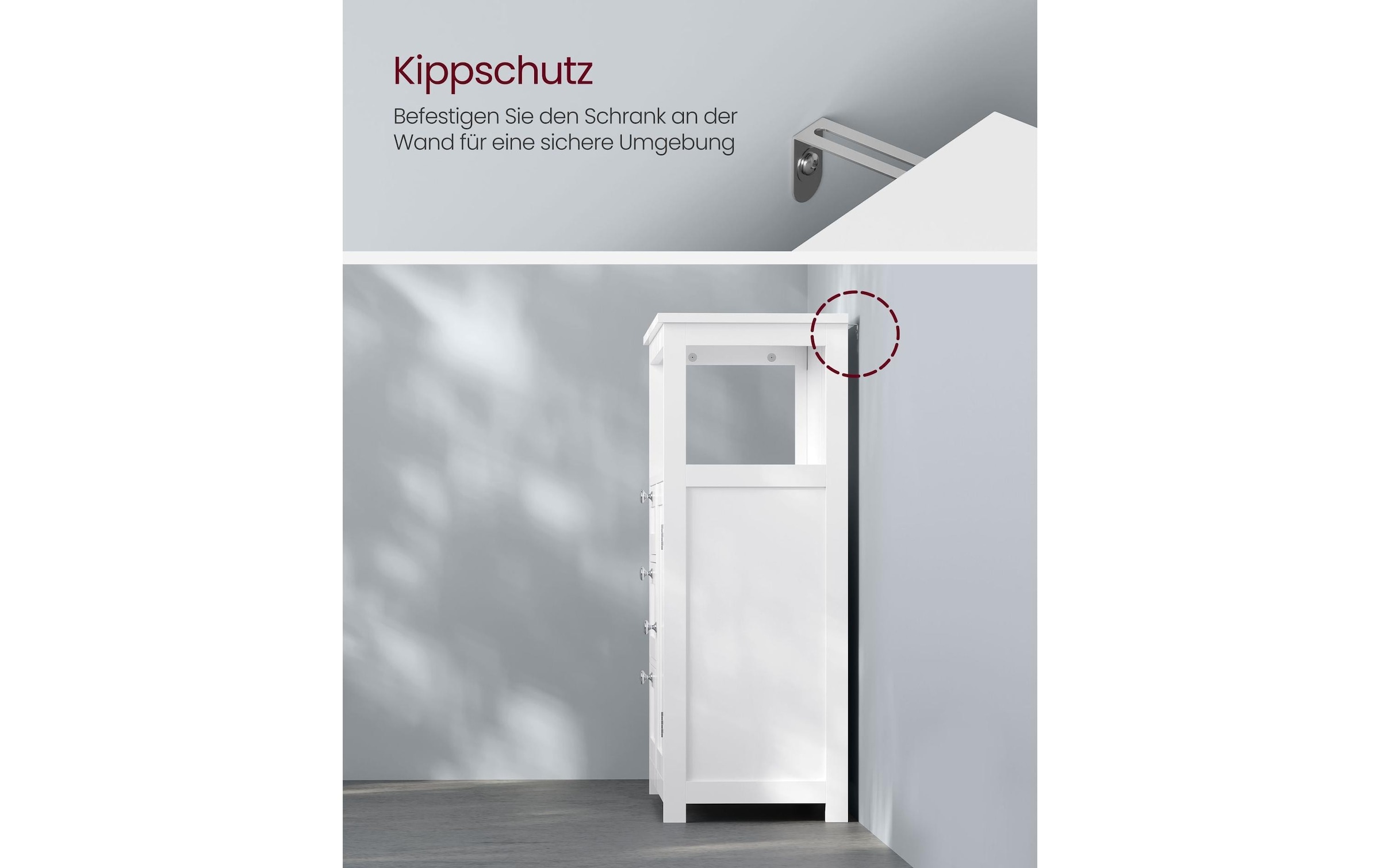 VASAGLE Kommode »Cabinet, MDF, 60 x 80 cm«