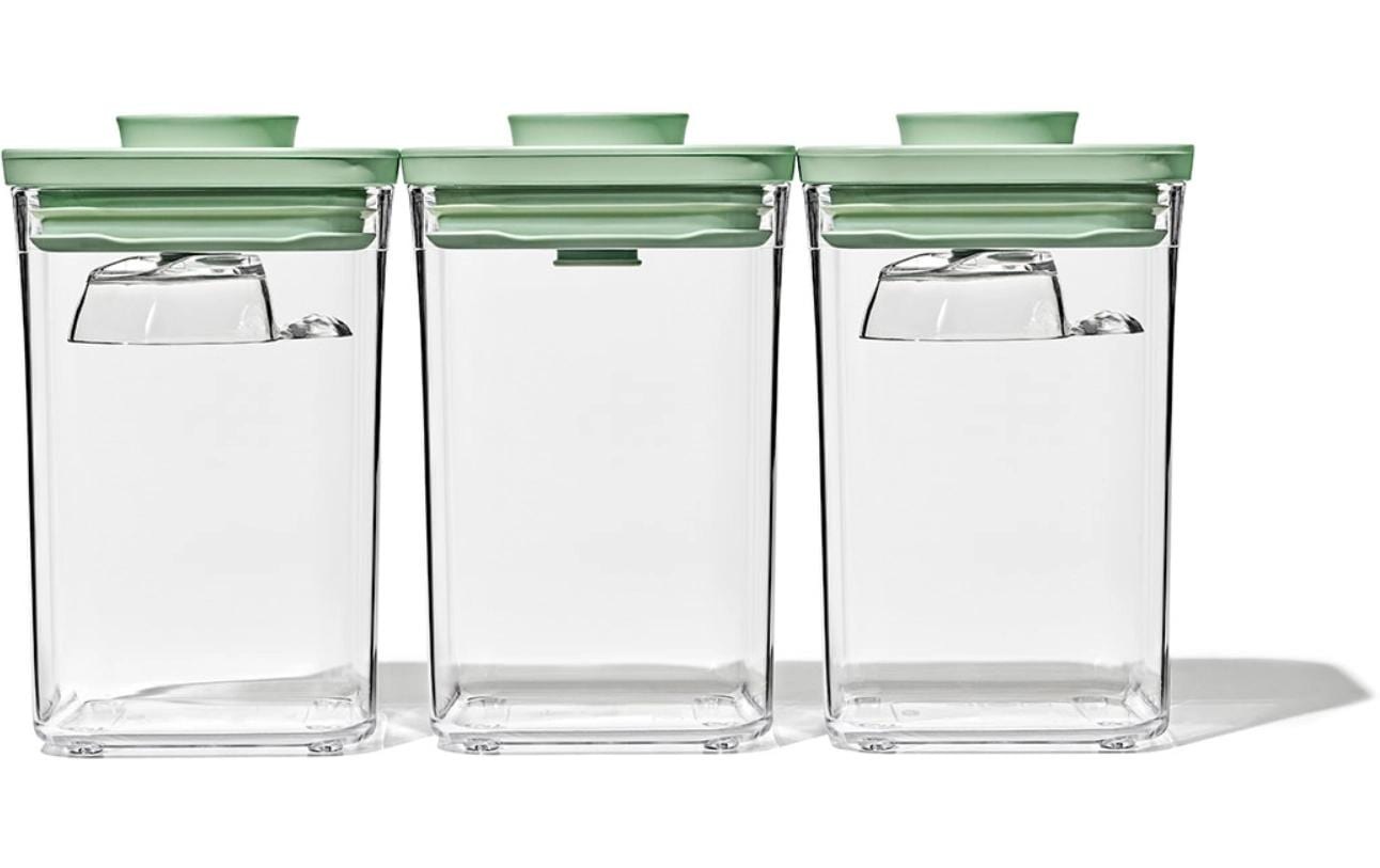 Image of OXO Good Grips Aufbewahrungssystem "3-Piece POP Container Set with Mini Scoops - Limited Edition Pistachio" Langlebig, spülmaschinenfest und vielseitig einsetzbar