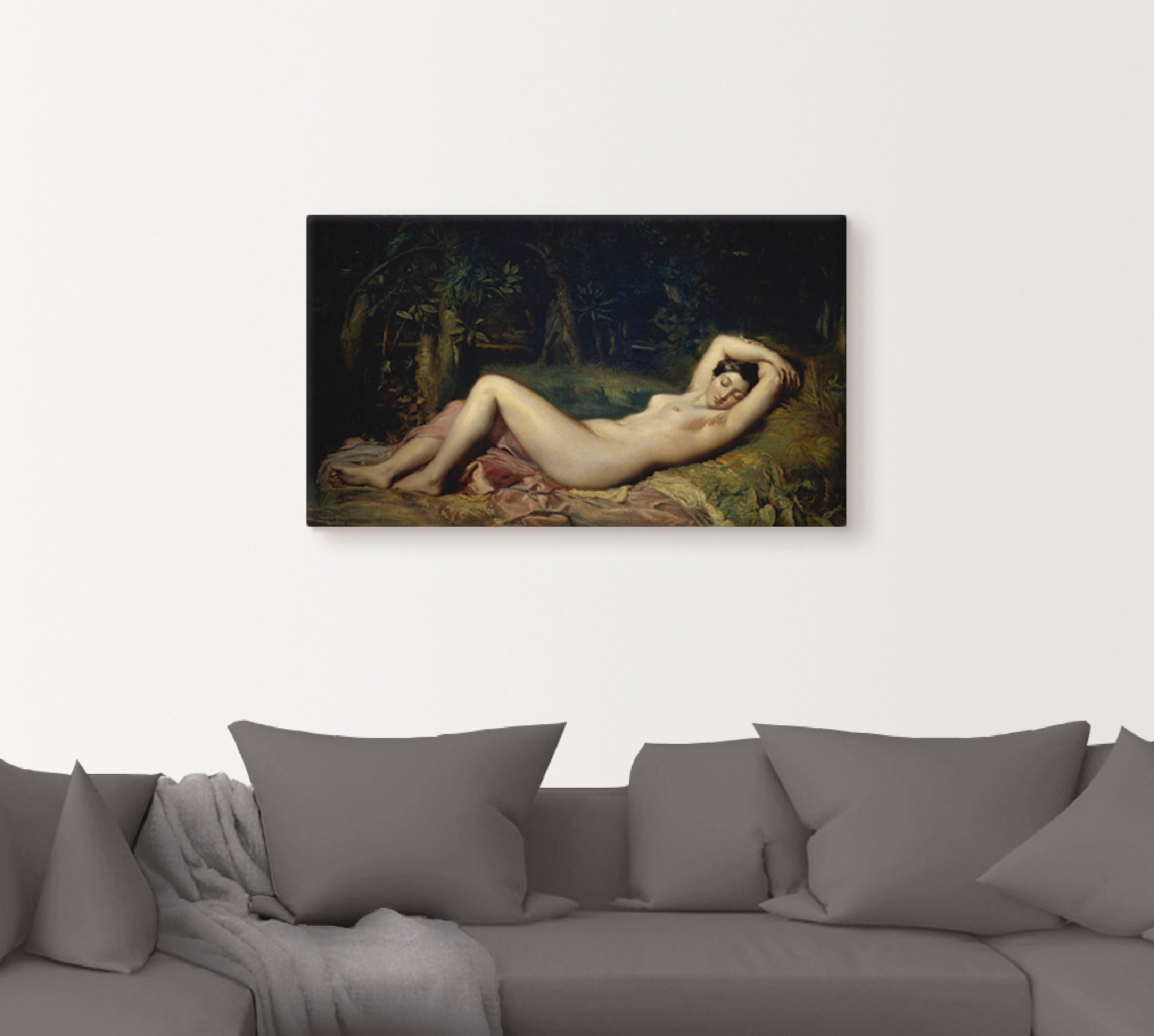 Artland Leinwandbild »Schlafende Nymphe.« Frau 1 Stk. tlg. auf Holzrahmen gespannt