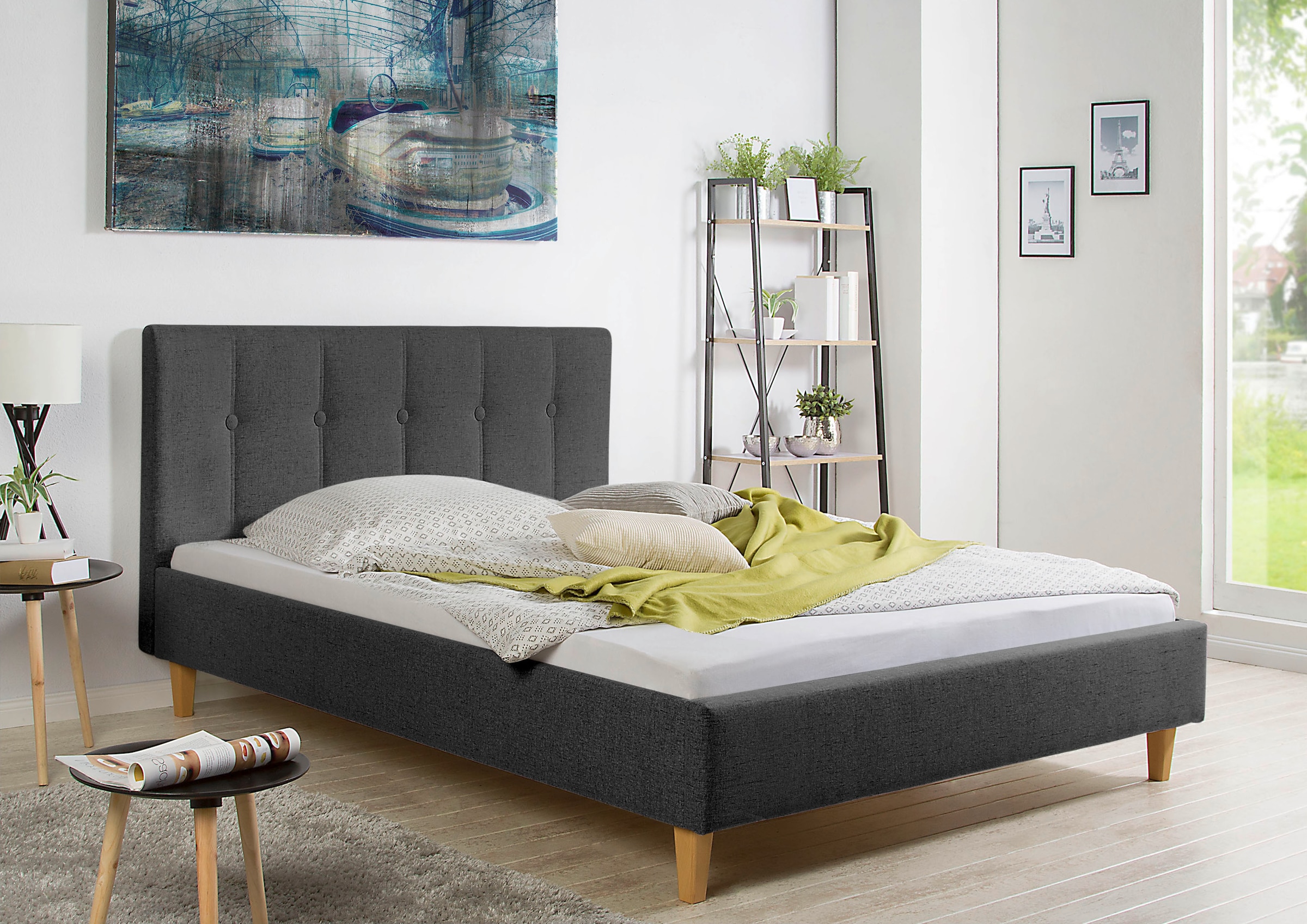 Maintal Polsterbett "Leesburg" Bettseiten zerlegt, ohne Bettkasten