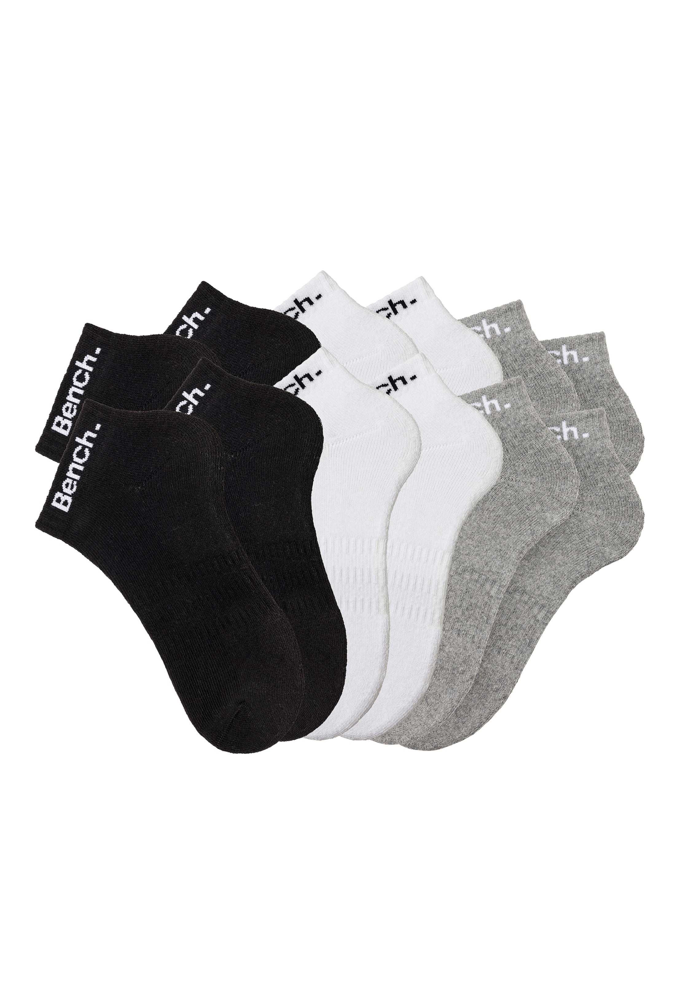 Bench. Sportsocken, (Packung, 12 Paar), Tennis Kurzsocken mit Halbfussfrottee