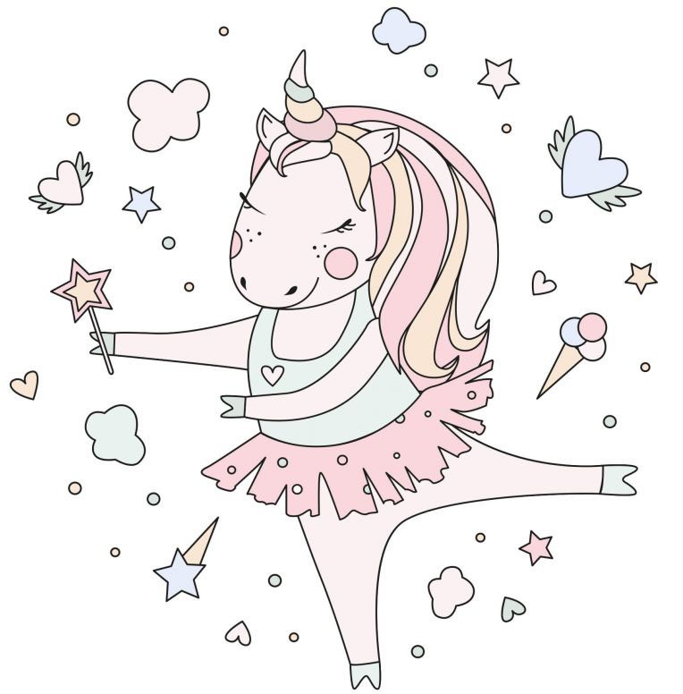 Image of Wall-Art Wandtattoo »Ballerina Einhorn Pferde Deko«, (1 St.) bei Ackermann Versand Schweiz
