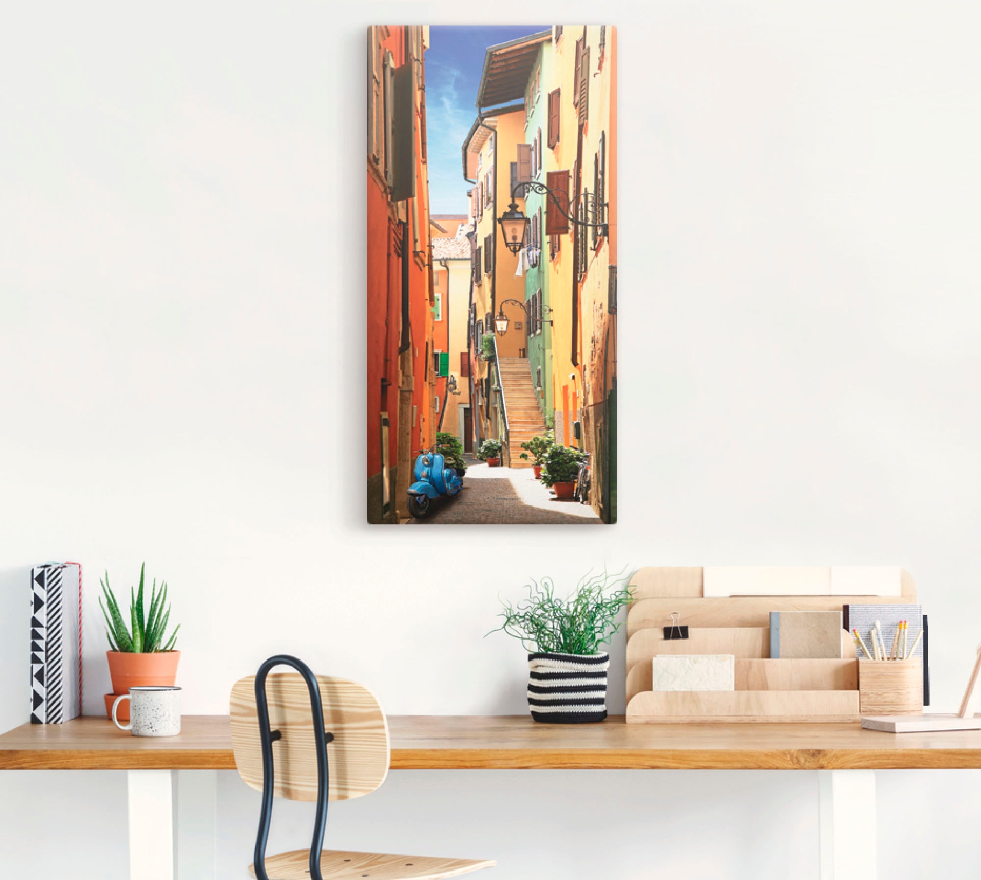 Artland Wandbild »Altstadtgasse Riva del Garda«, Architektonische Elemente, (1 St.), als Leinwandbild, Poster, Wandaufkleber in verschied. Grössen