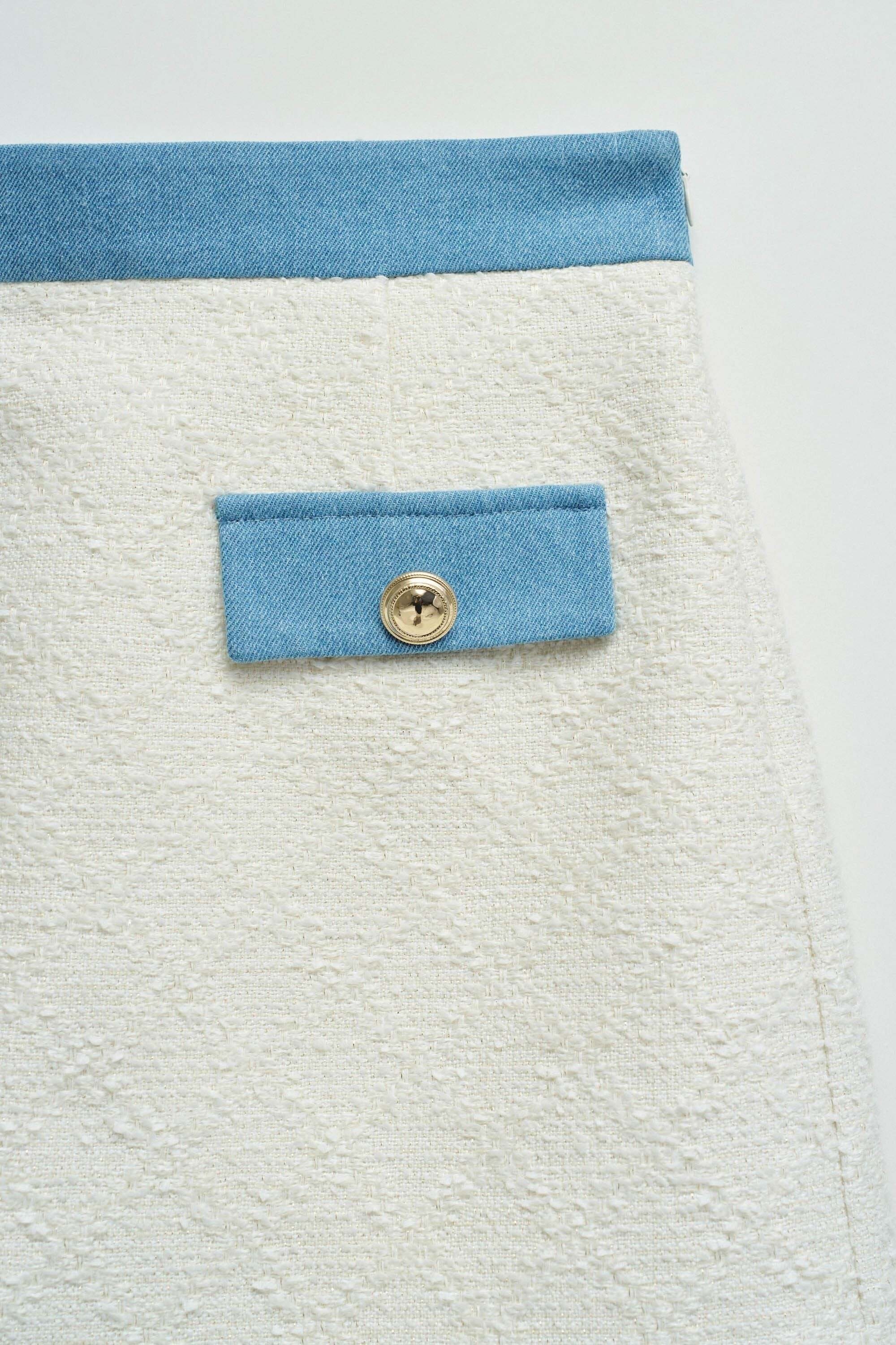 Salsa Shorts »Salsa Jeans Shorts Tweed Skort With Denim Belt«