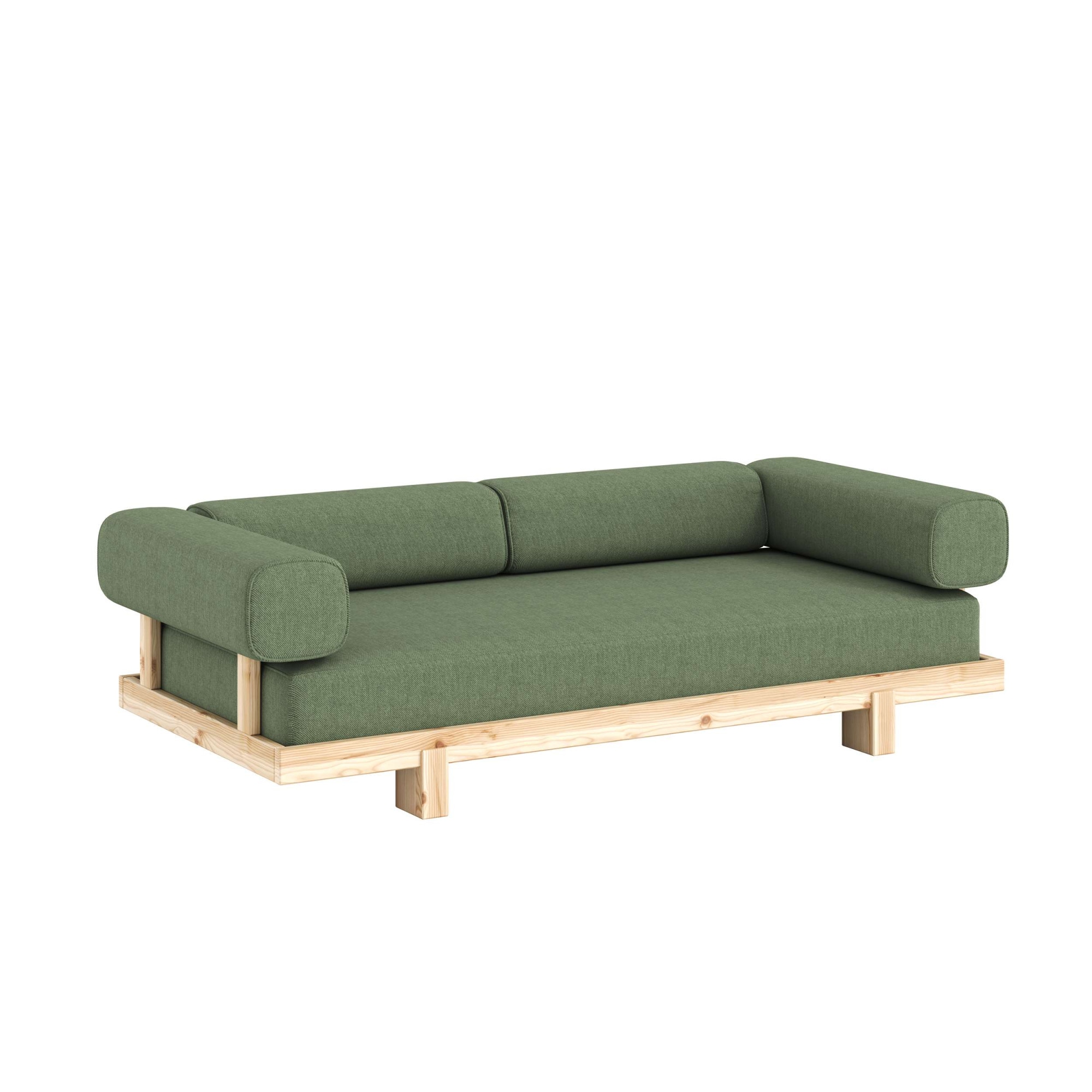 Karup Design Canapé-lit »Stay Sofa Bed, mit Bettfunktion & Boxspring, 3 Sitzer aus Massivholz« Boxspring-Matratze mit Sprungfedern, 90 x 200 cm, Made in Europe