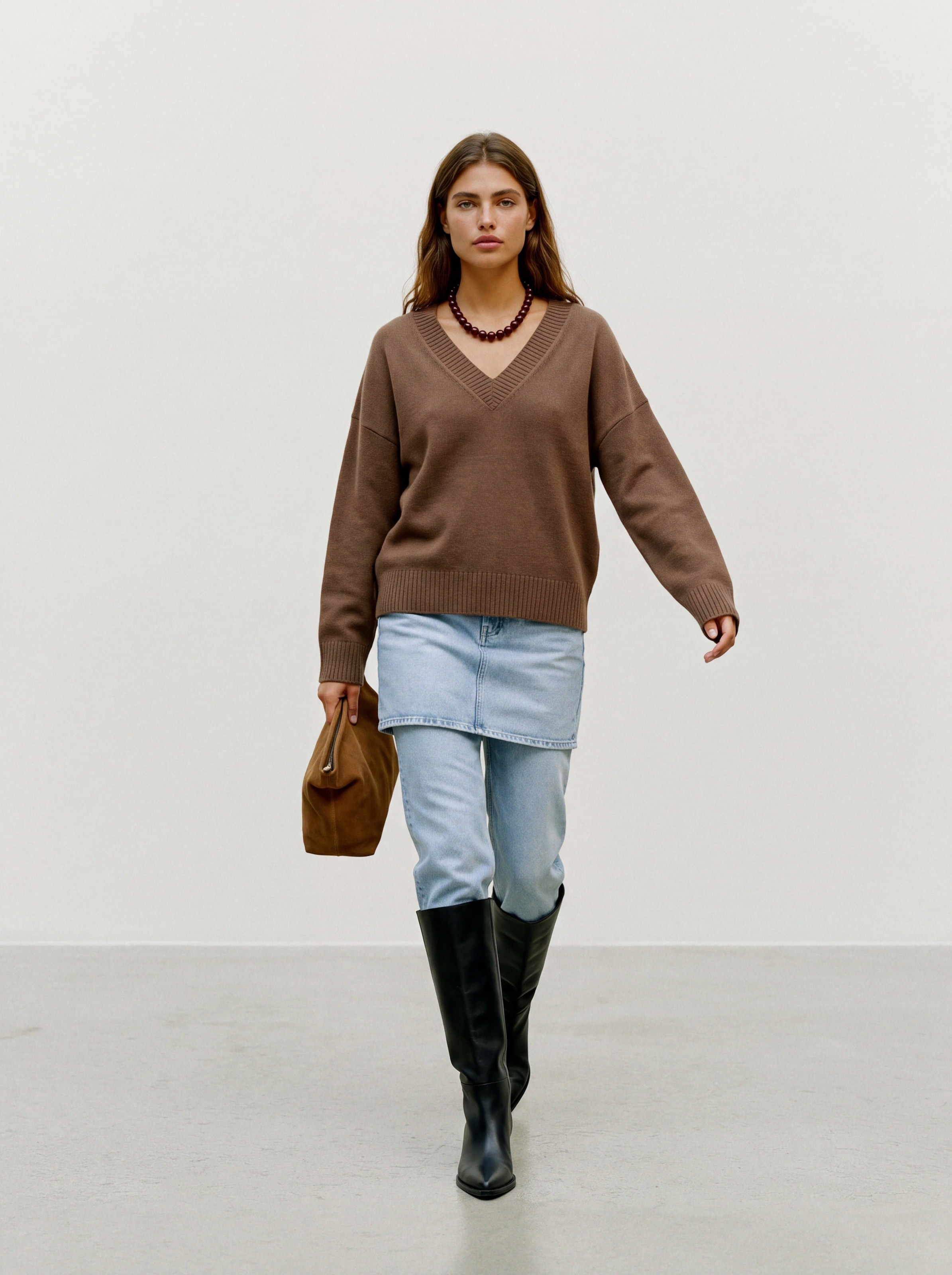 Vero Moda Pull en tricot »VMSIF LS V-NECK PULLOVER NOOS« Materialmix, mit Wolle und Stretch, regular fit